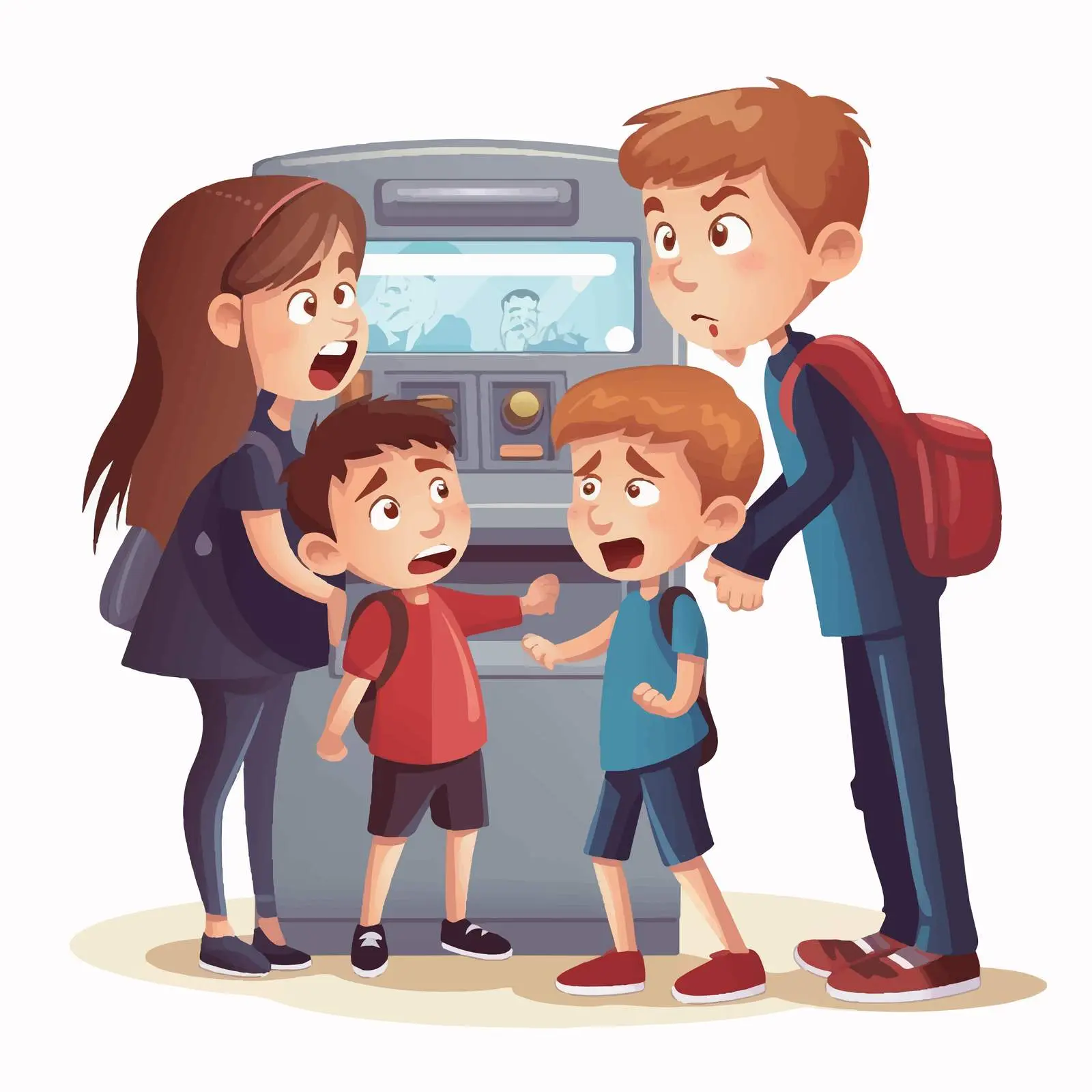 Boy Threatened by Robbers at ATM Scene — free download from Dotvec