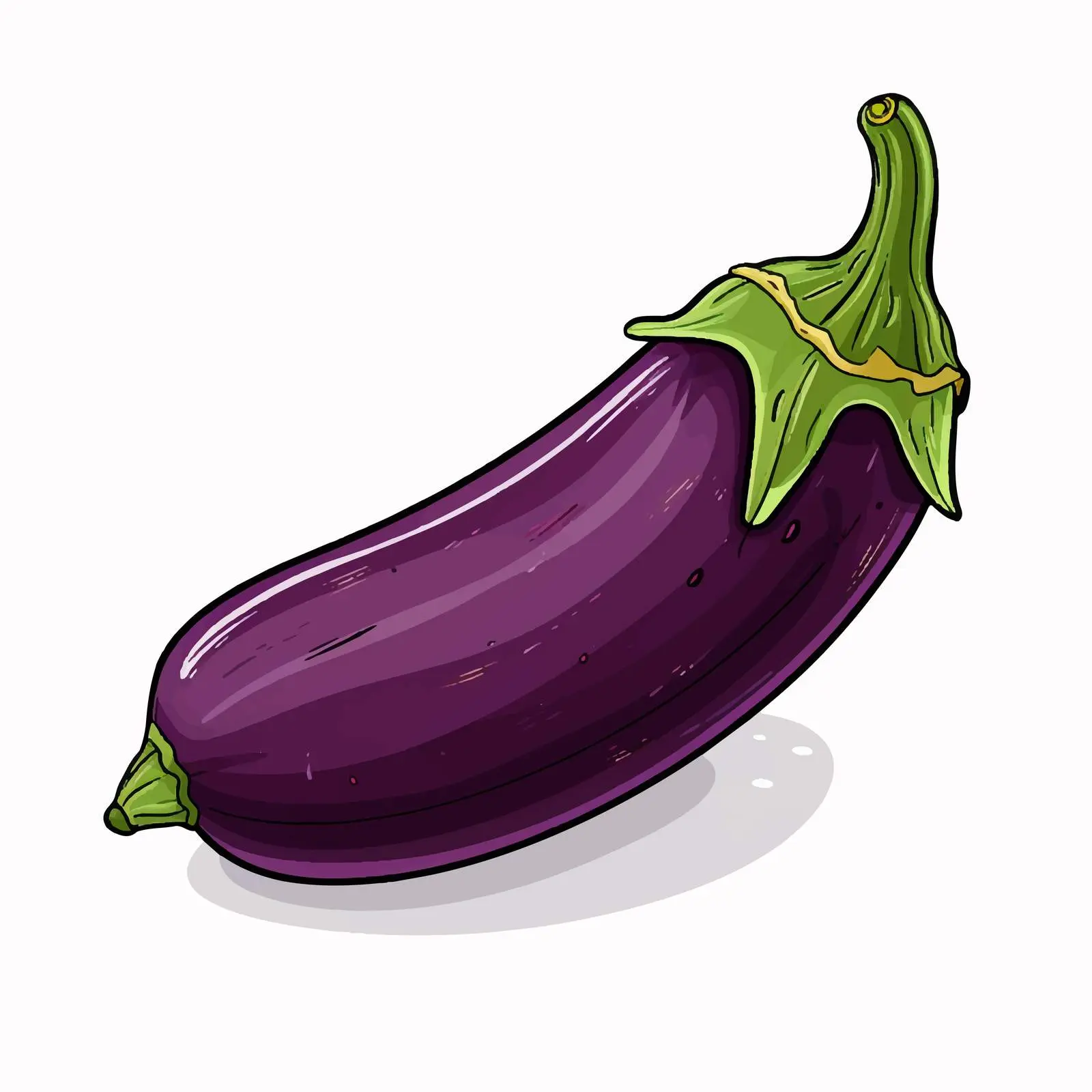 Aubergine Vector Illustration on White Background – free aubergine image from Dotvec