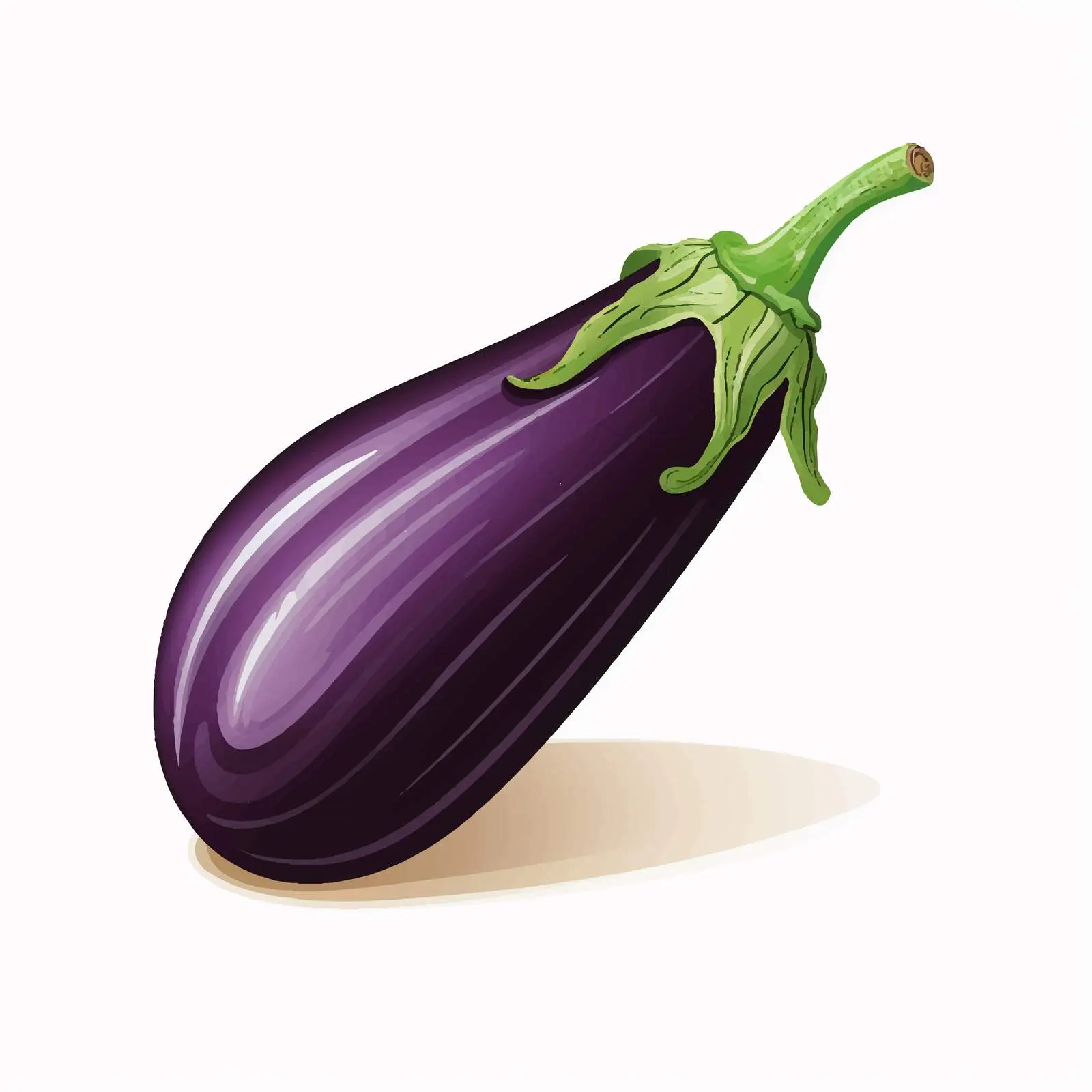 Isolated Aubergine Vector Illustration on White Background – free veggies image from Dotvec