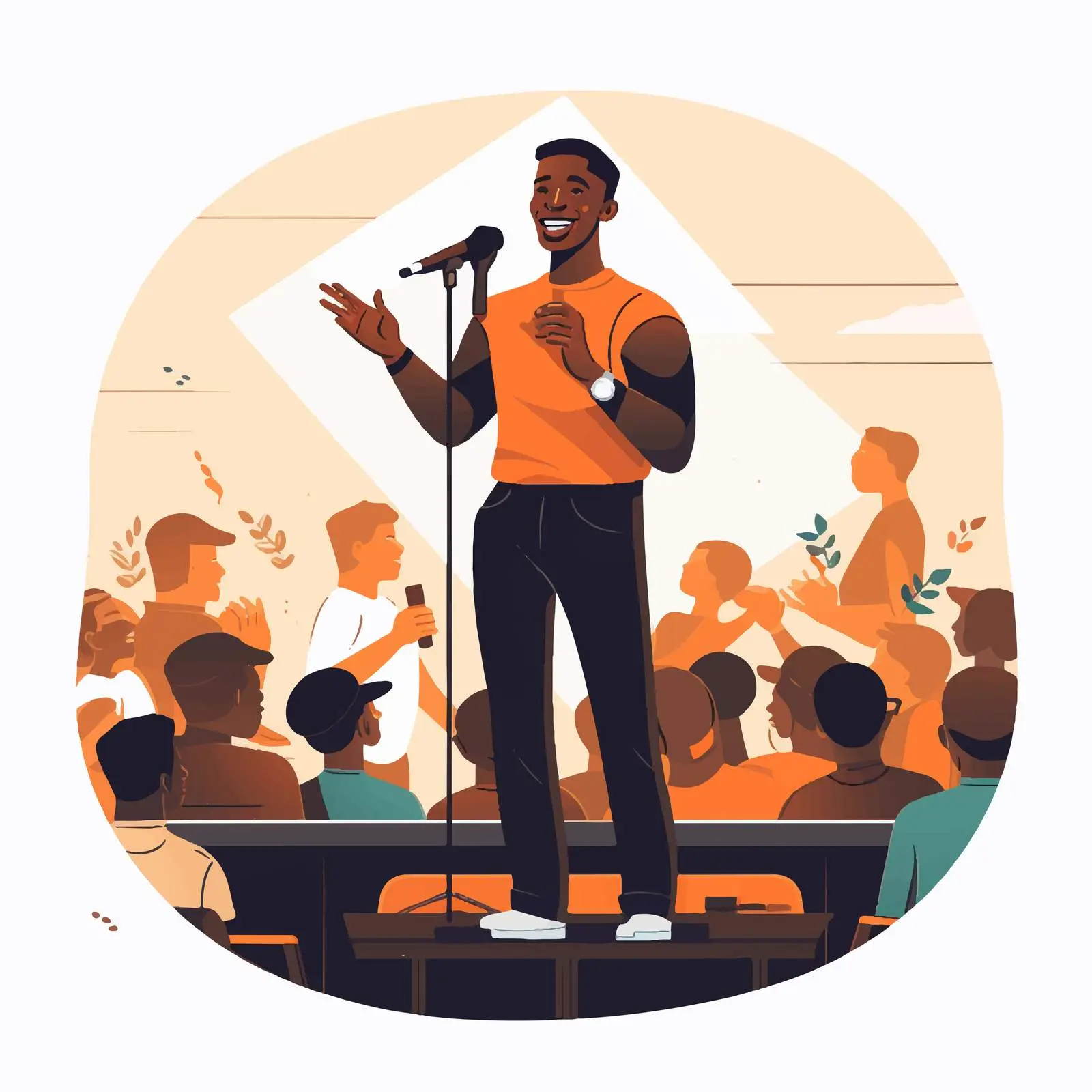 Stand-Up Comedy Show Open Mic Performance – free performer image from Dotvec