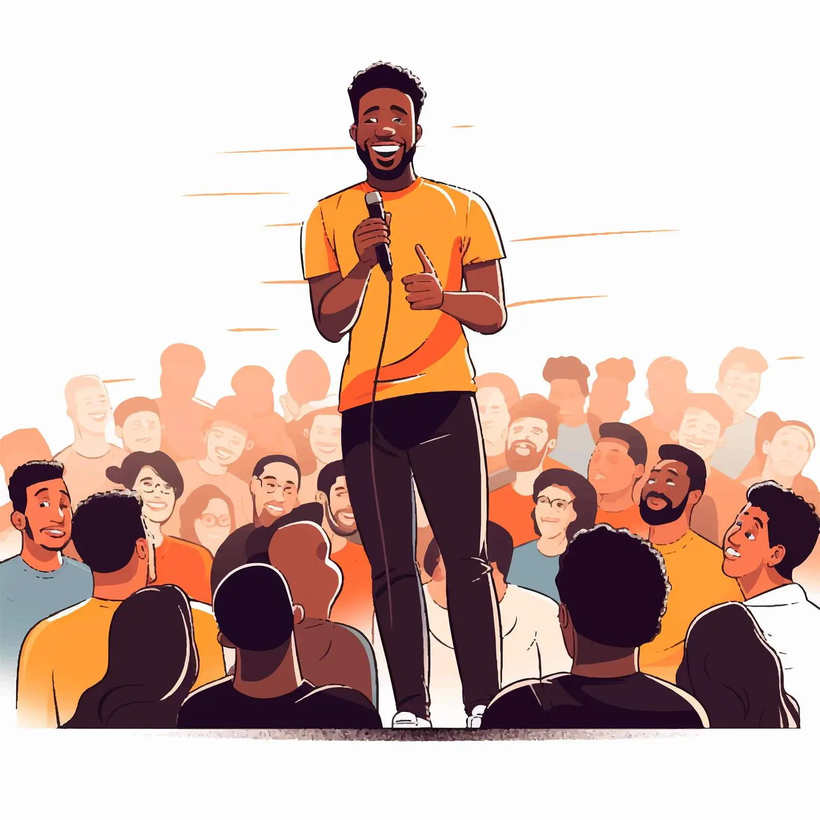 Open Mic Comedy Show Audience — free download from Dotvec