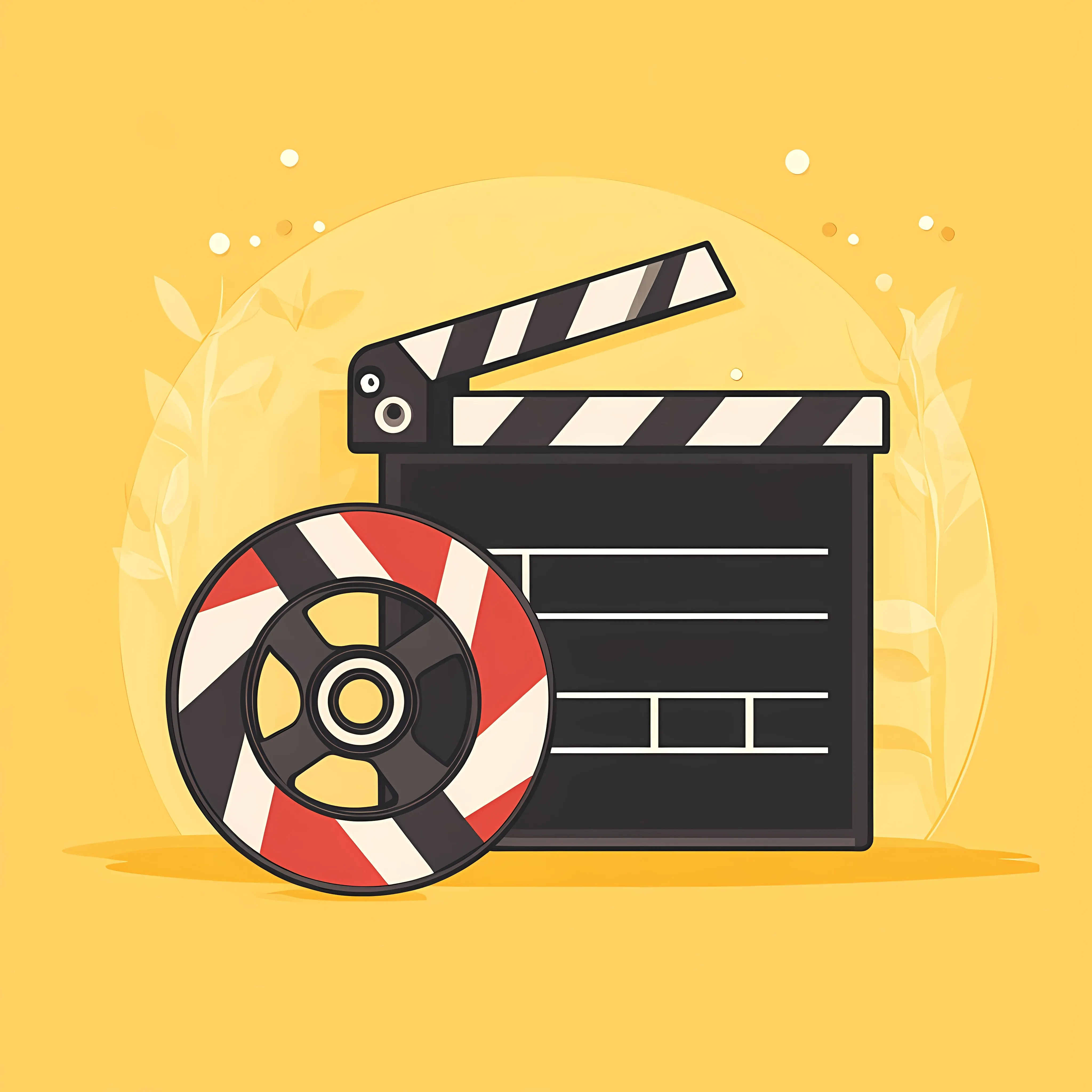 Audio Visual Heritage Clapper Board and Reel Vector — free download from Dotvec