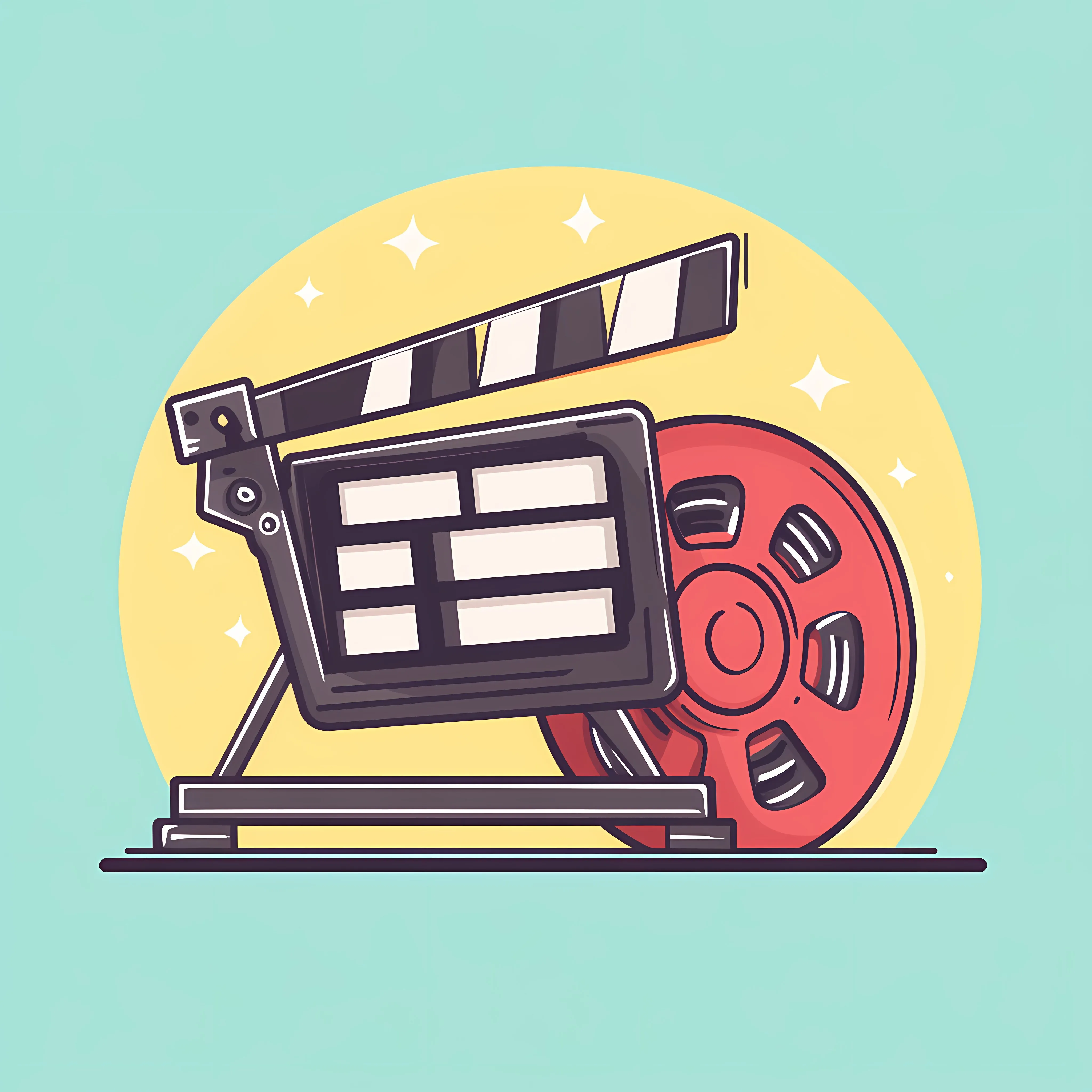 Audio Visual Heritage Clapper Board and Reel — free download from Dotvec