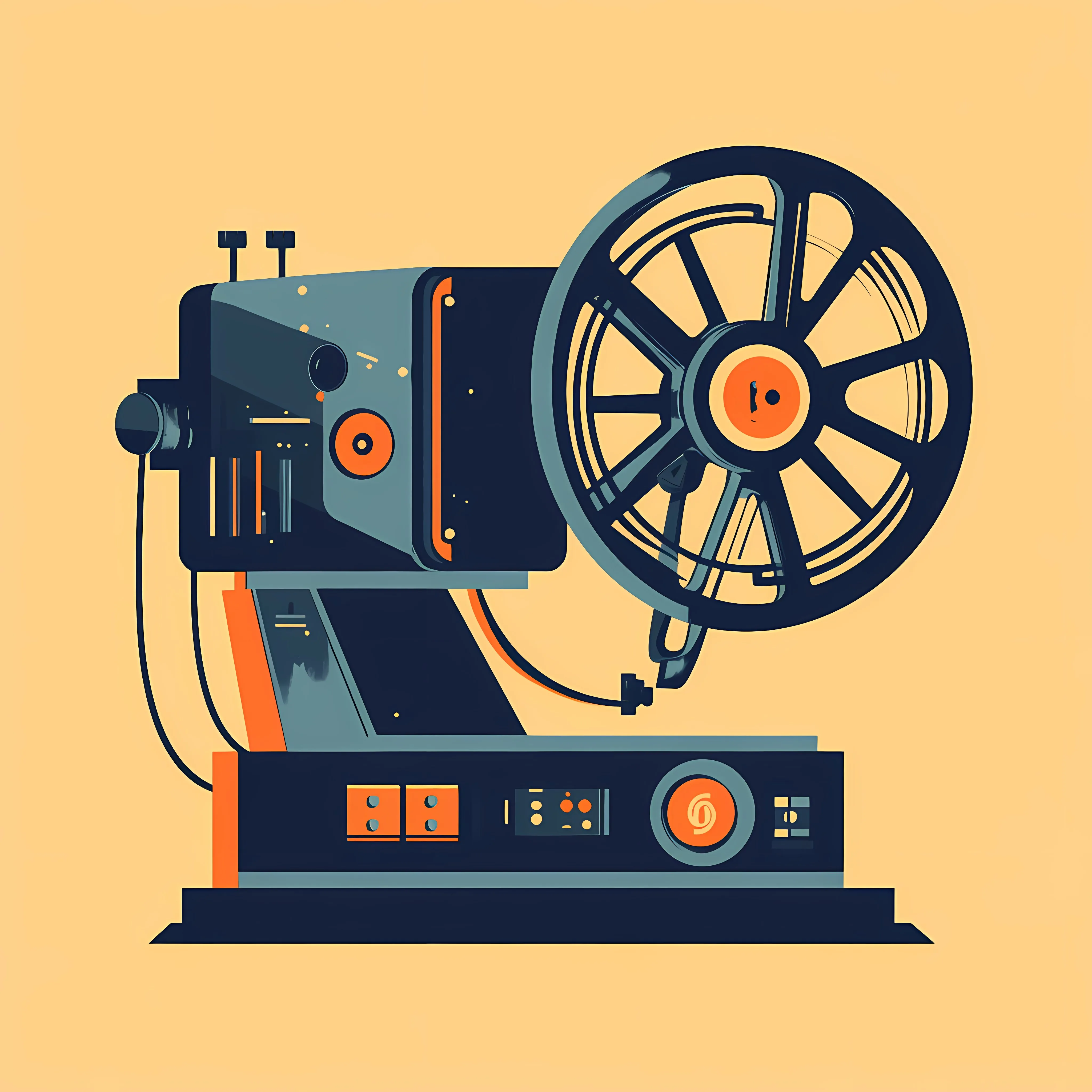 Classic Projector Flat Vector Illustration — free download from Dotvec