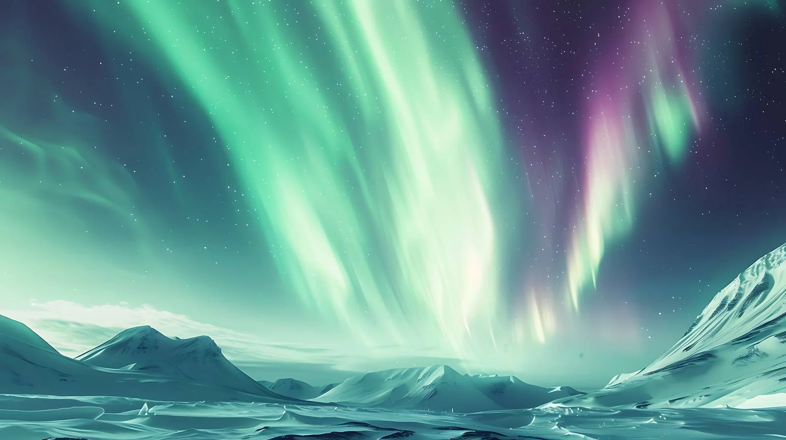 Vibrant Aurora Borealis on White Background — free download from Dotvec
