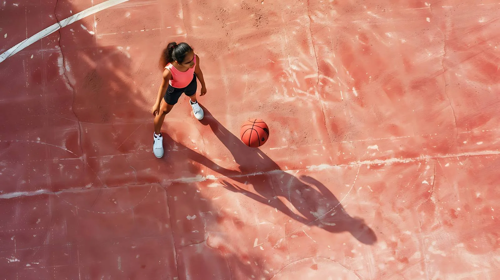 Austria's Bird's Eye View of Basketball Court — free download from Dotvec