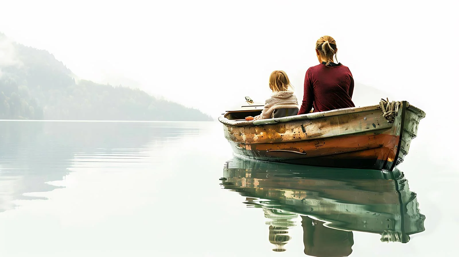 Serene Mother Rowing Boat in Austria — free download from Dotvec