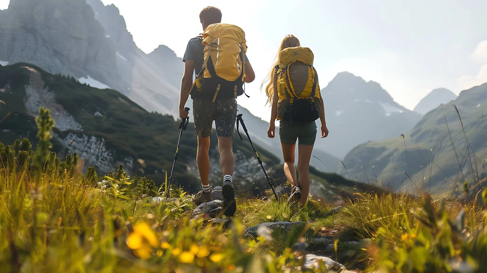 Serene Tyrolean Couple Hiking Mountain Trails — free download from Dotvec