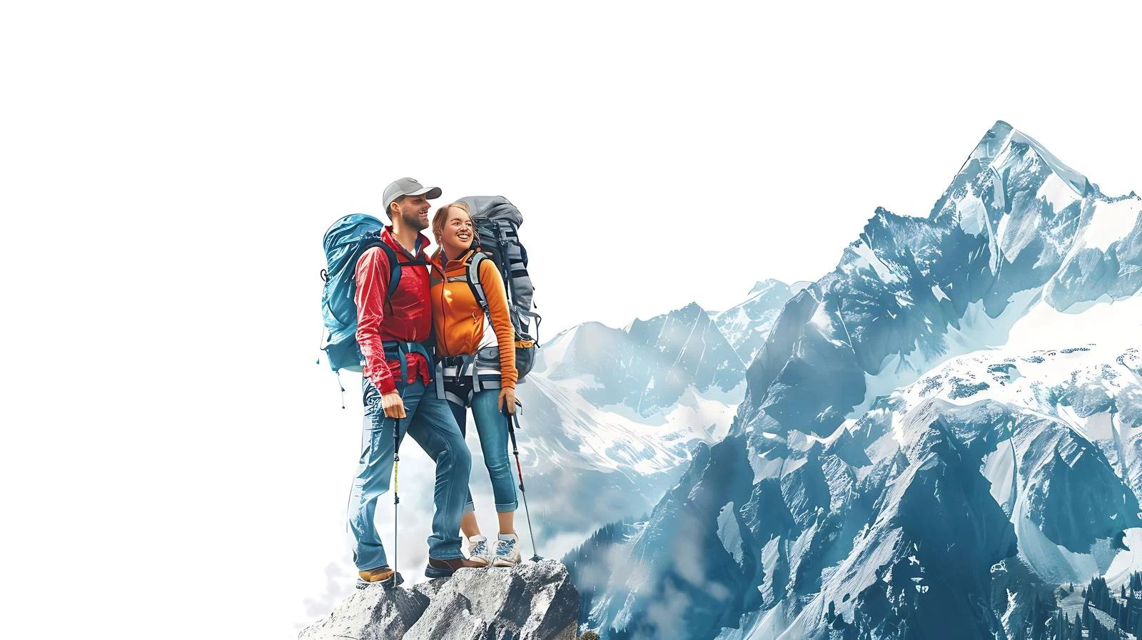 Adventure in Tyrol: Happy Hiking Couple — free download from Dotvec