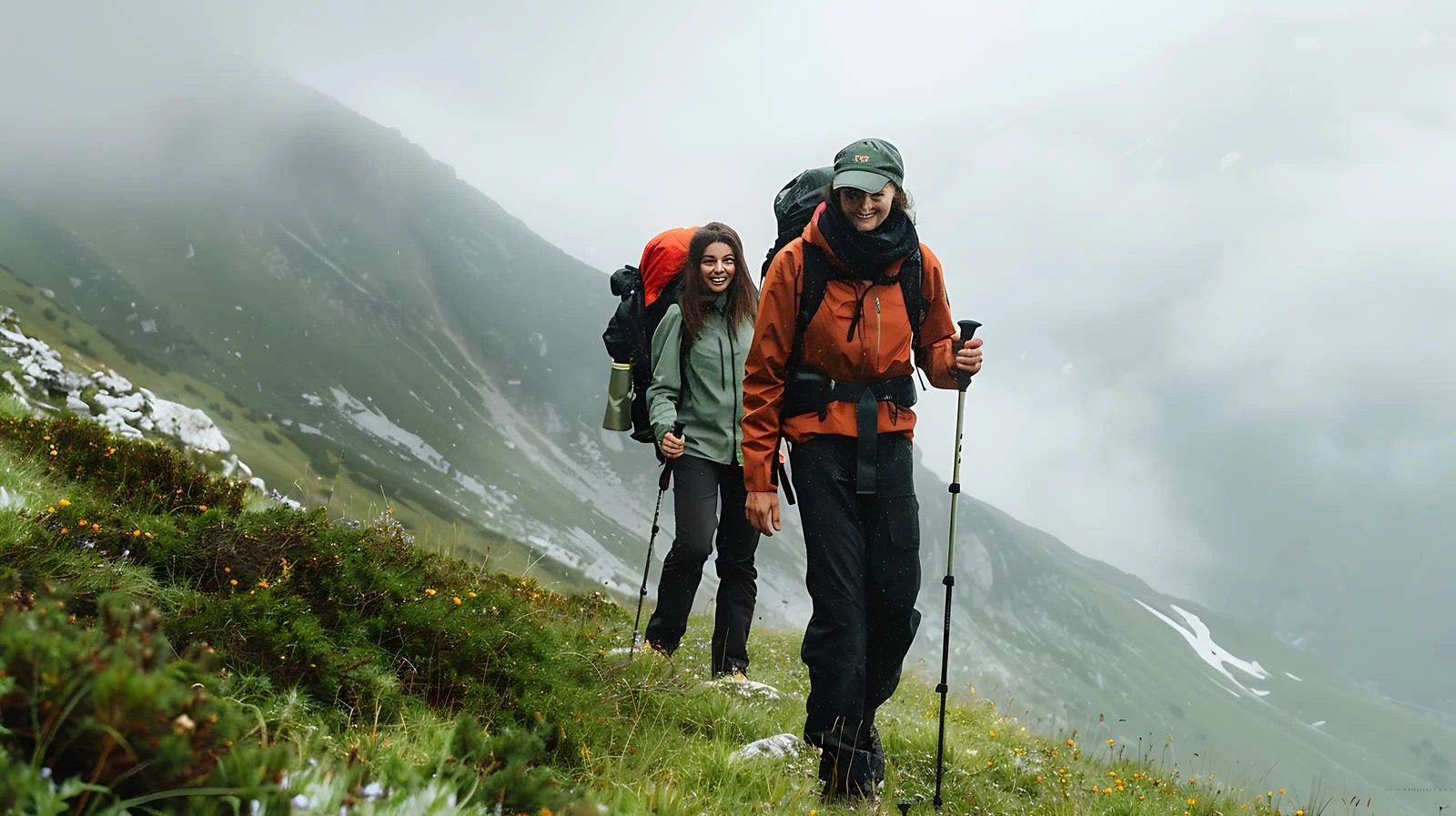 Alpine Hiking Couple — free download from Dotvec