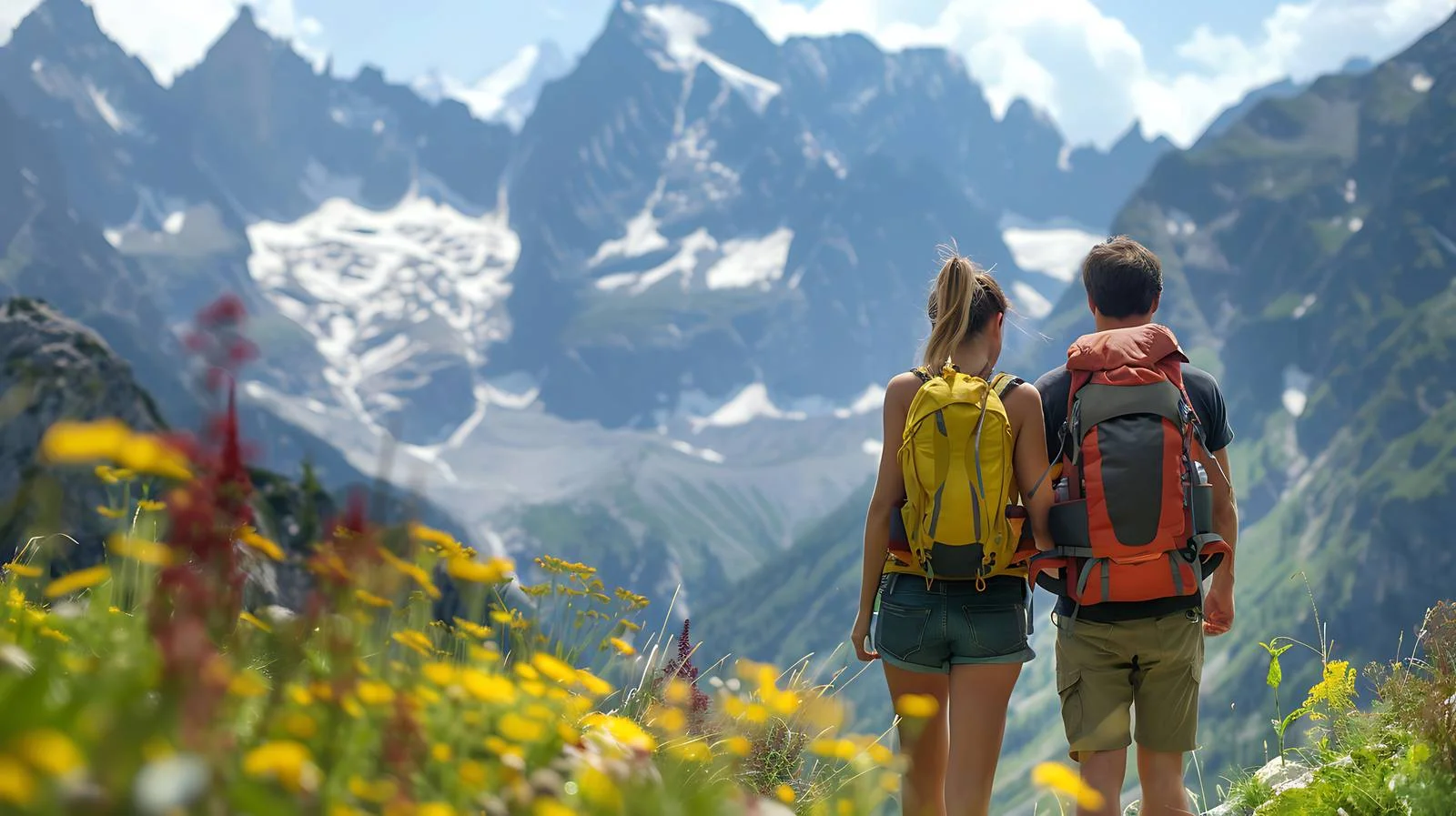 Exploring Tyrol: Hiking Couple's Scenic Trek — free download from Dotvec