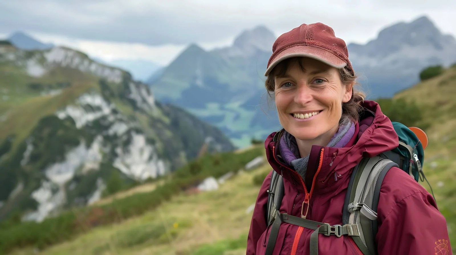 Smiling Woman Hiking in Tyrol, Austria — free download from Dotvec