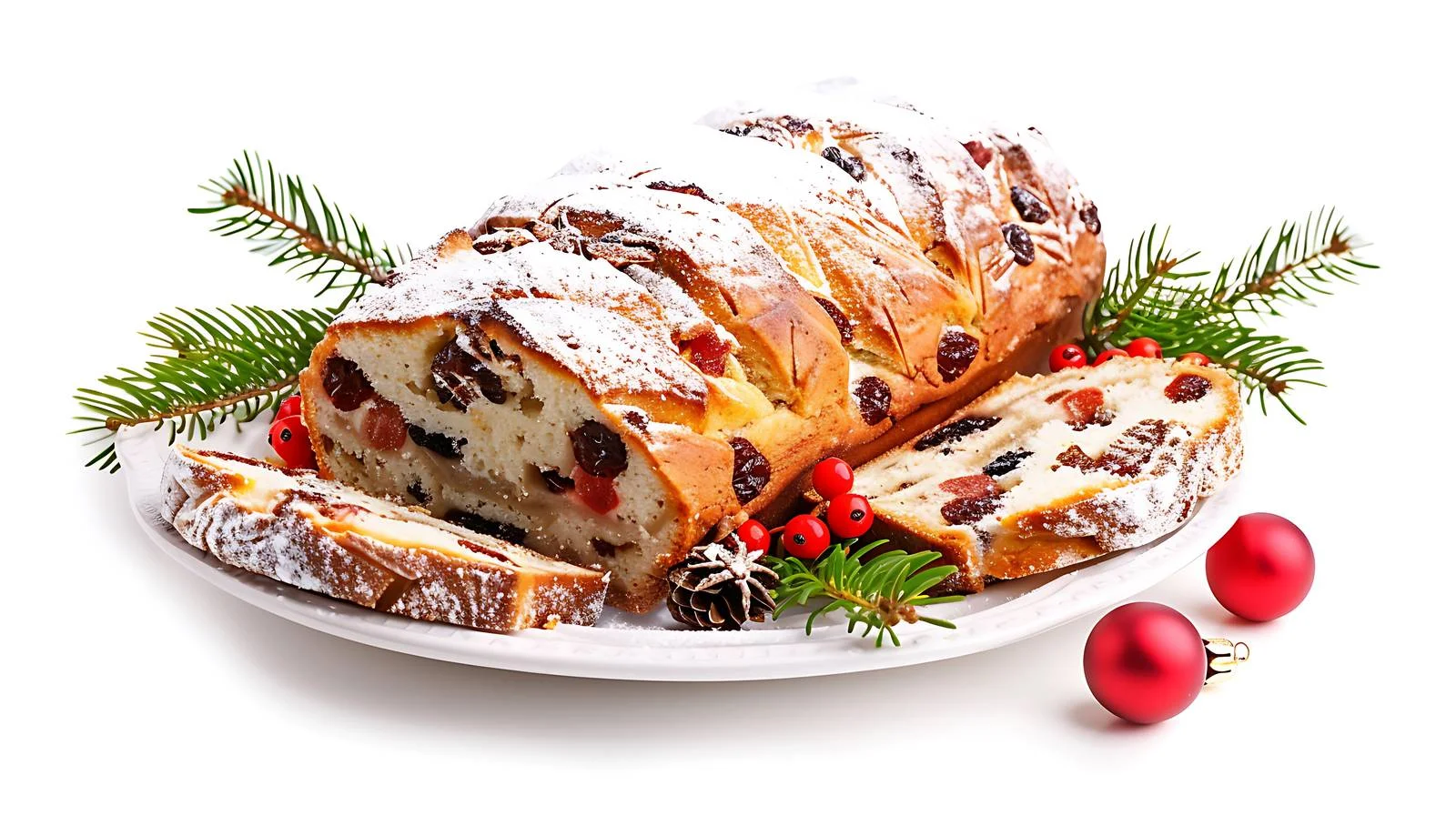 Delicious Fruit Loaf with Icing Sugar — free download from Dotvec