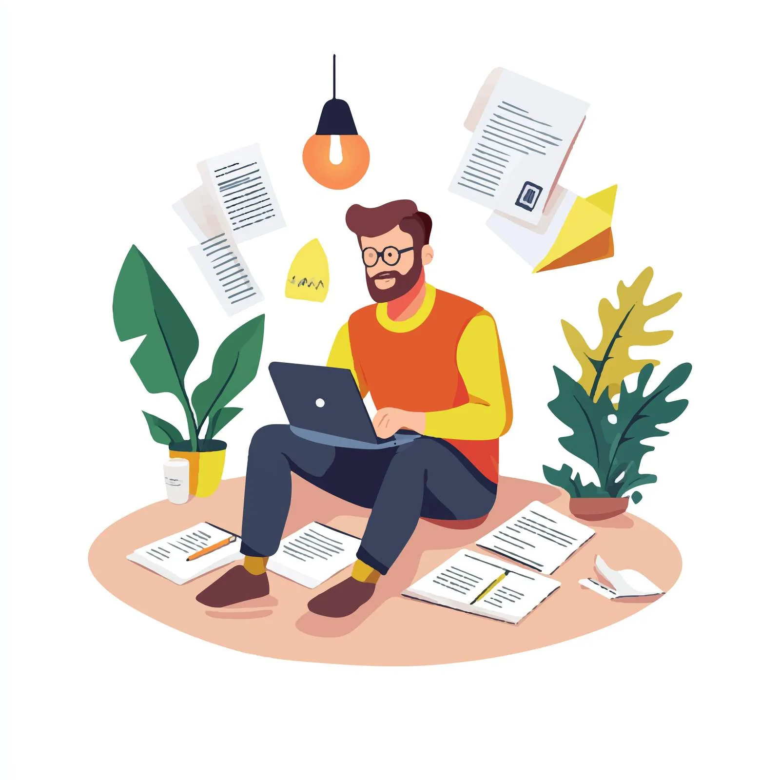 Creative Author Inspired Writer and Copywriter Vector — free download from Dotvec