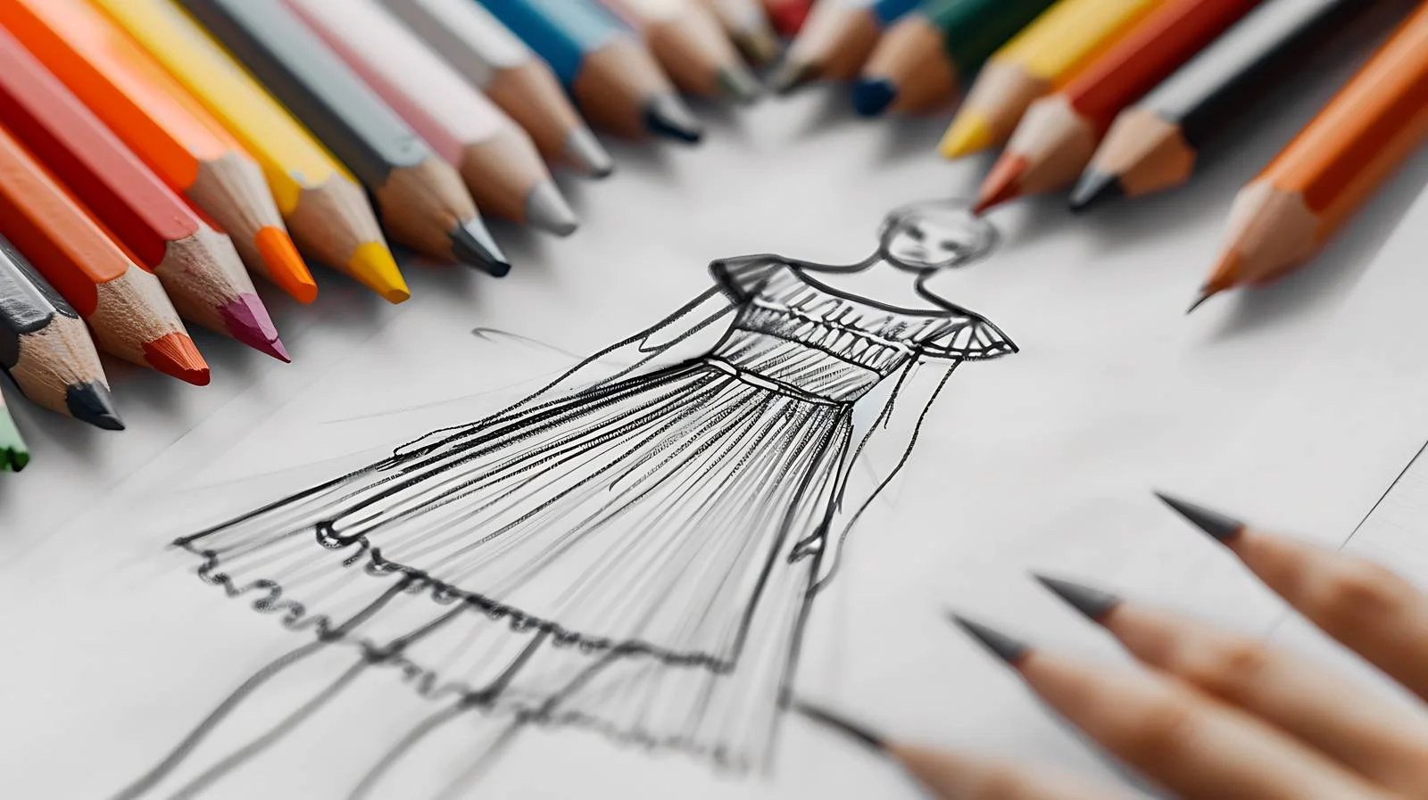High Fashion Designers Sketched Drafts — free download from Dotvec