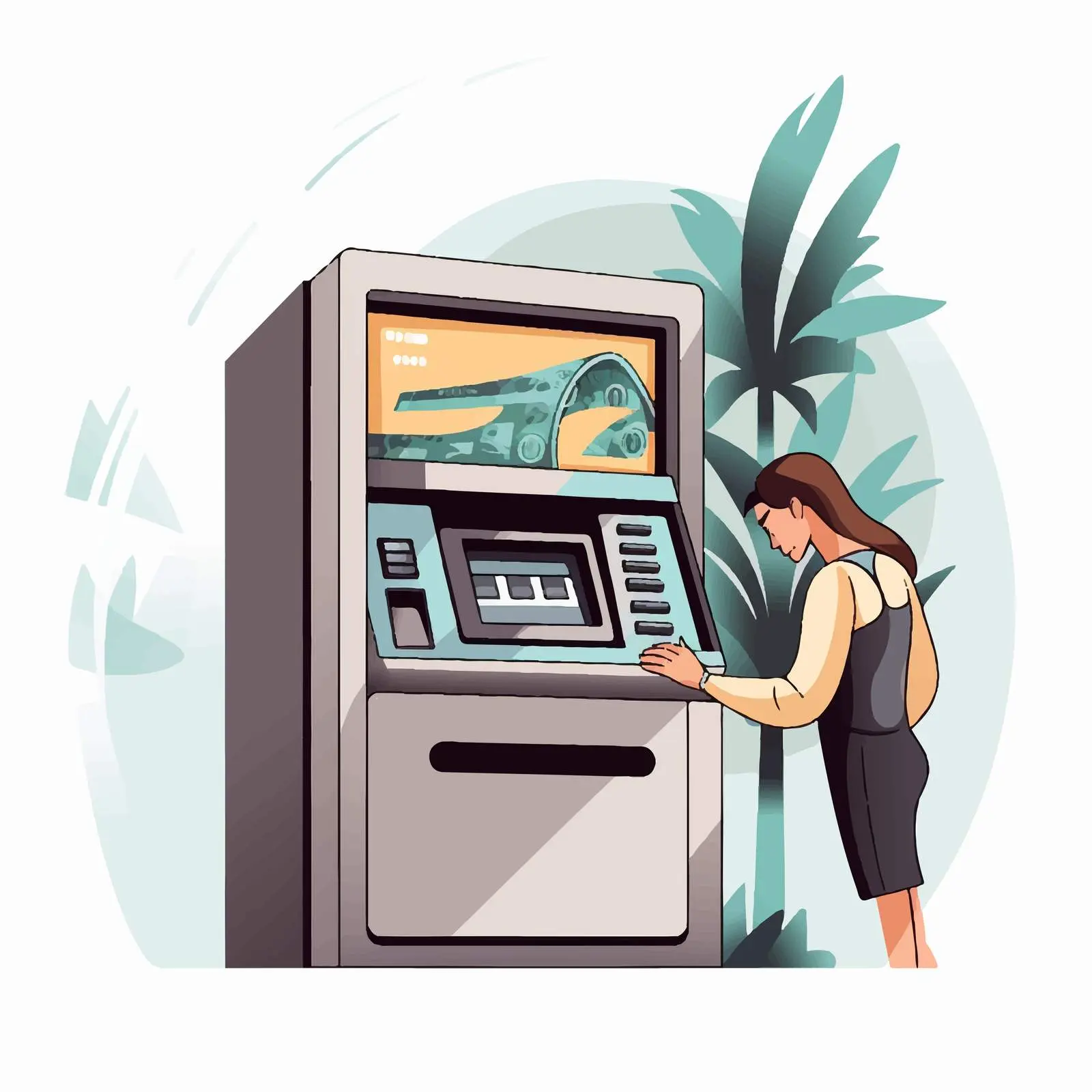 Credit Card Insertion into Automated Teller Machine – free payment process image from Dotvec