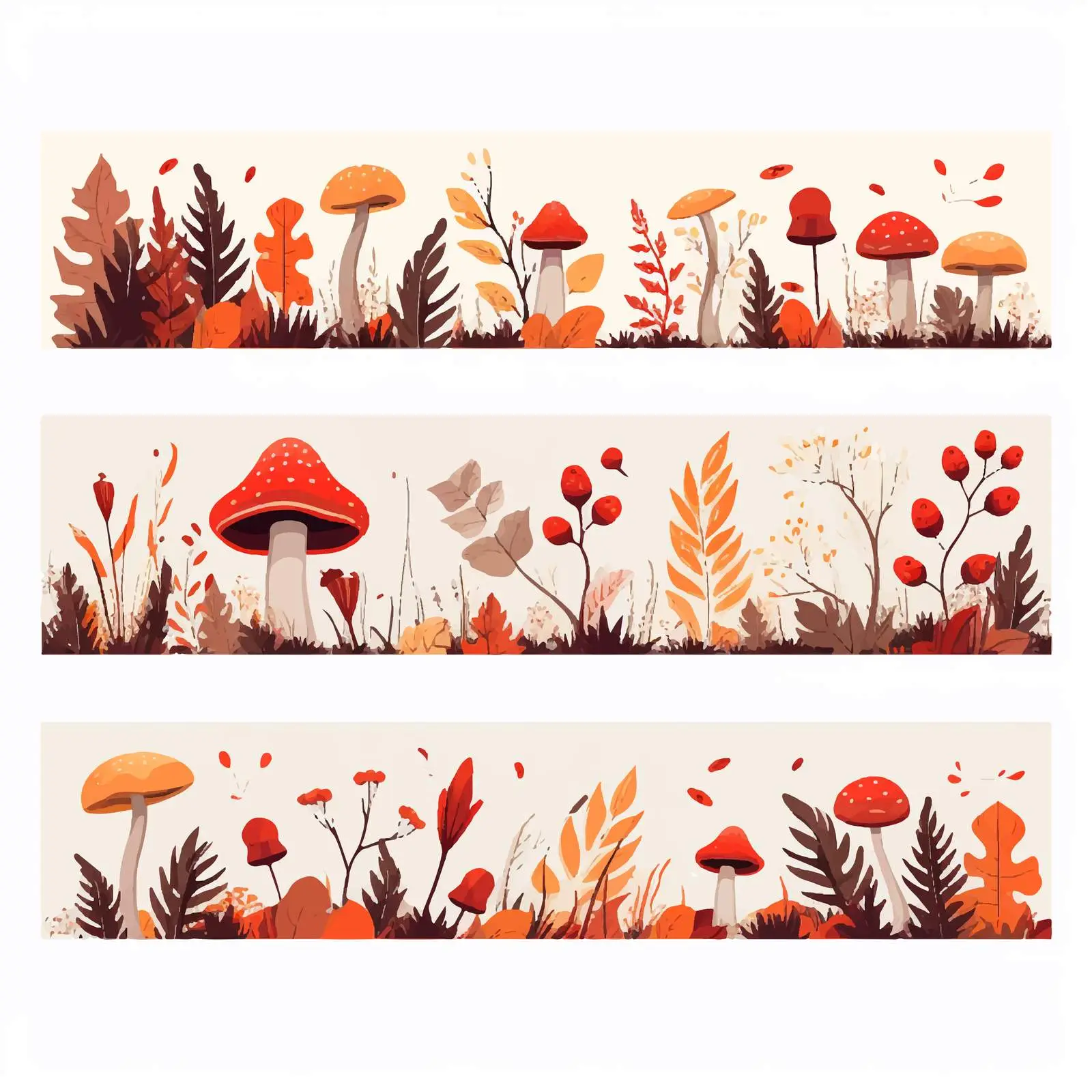 Autumn Botanical Vector Banners with Leaves — free download from Dotvec