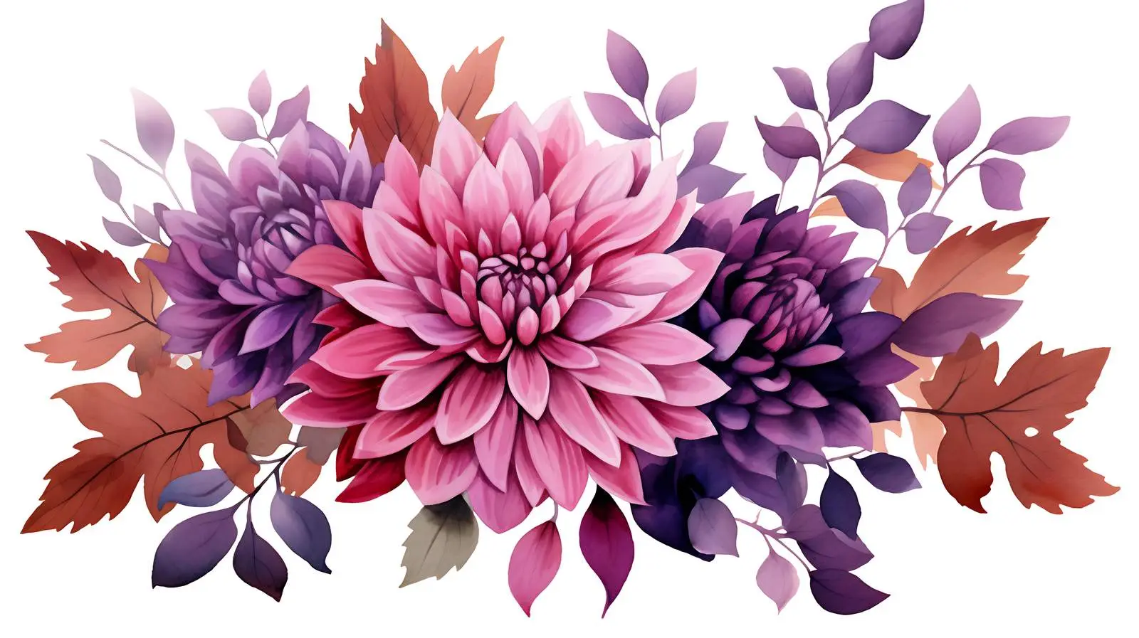 Elegant Autumn Dahlia Bouquet — free download from Dotvec