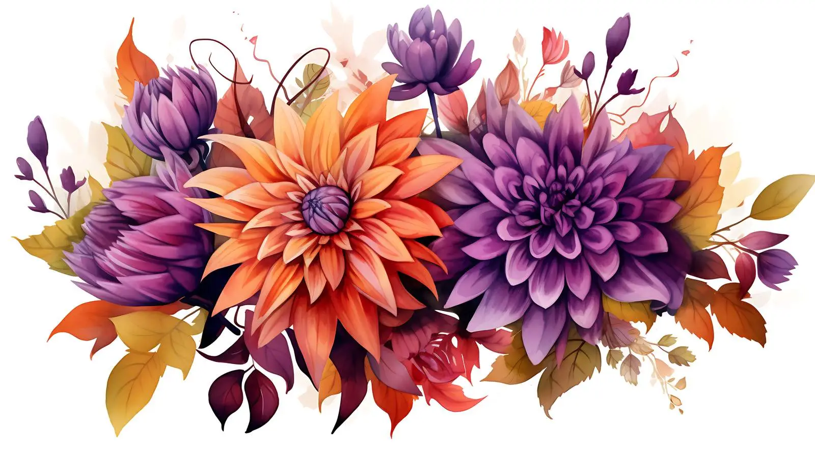 Autumn Dahlia Bouquet Photography — free download from Dotvec