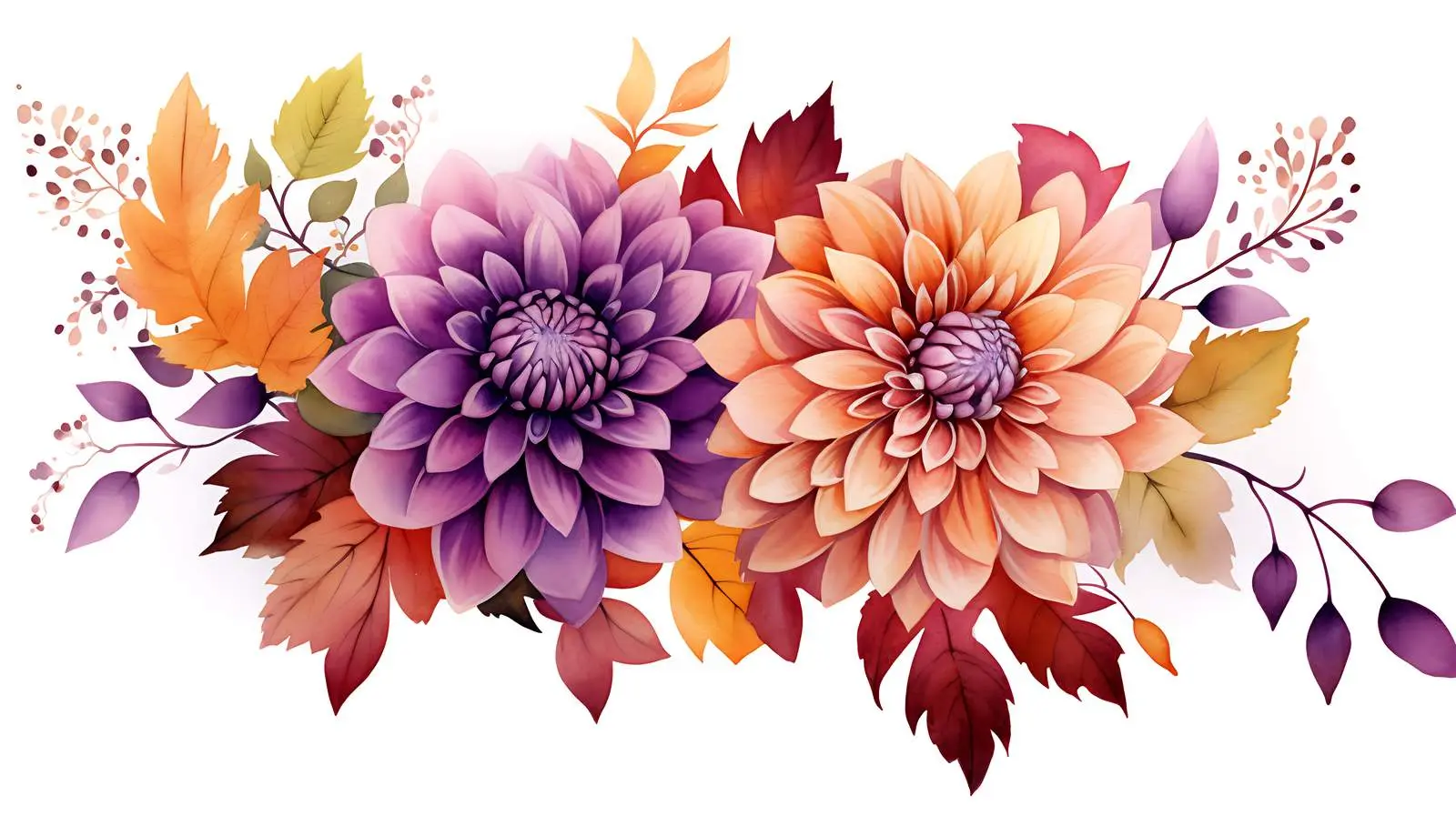 Autumn Dahlia Bouquet for Decoration — free download from Dotvec