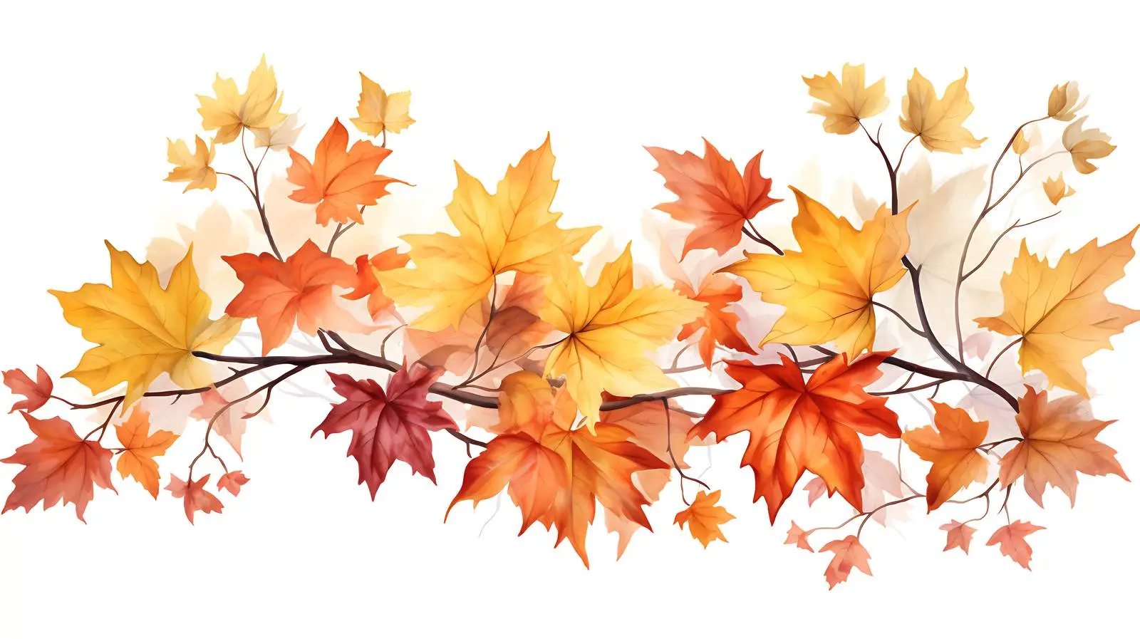 Autumn Foliage Border Illustration — free download from Dotvec