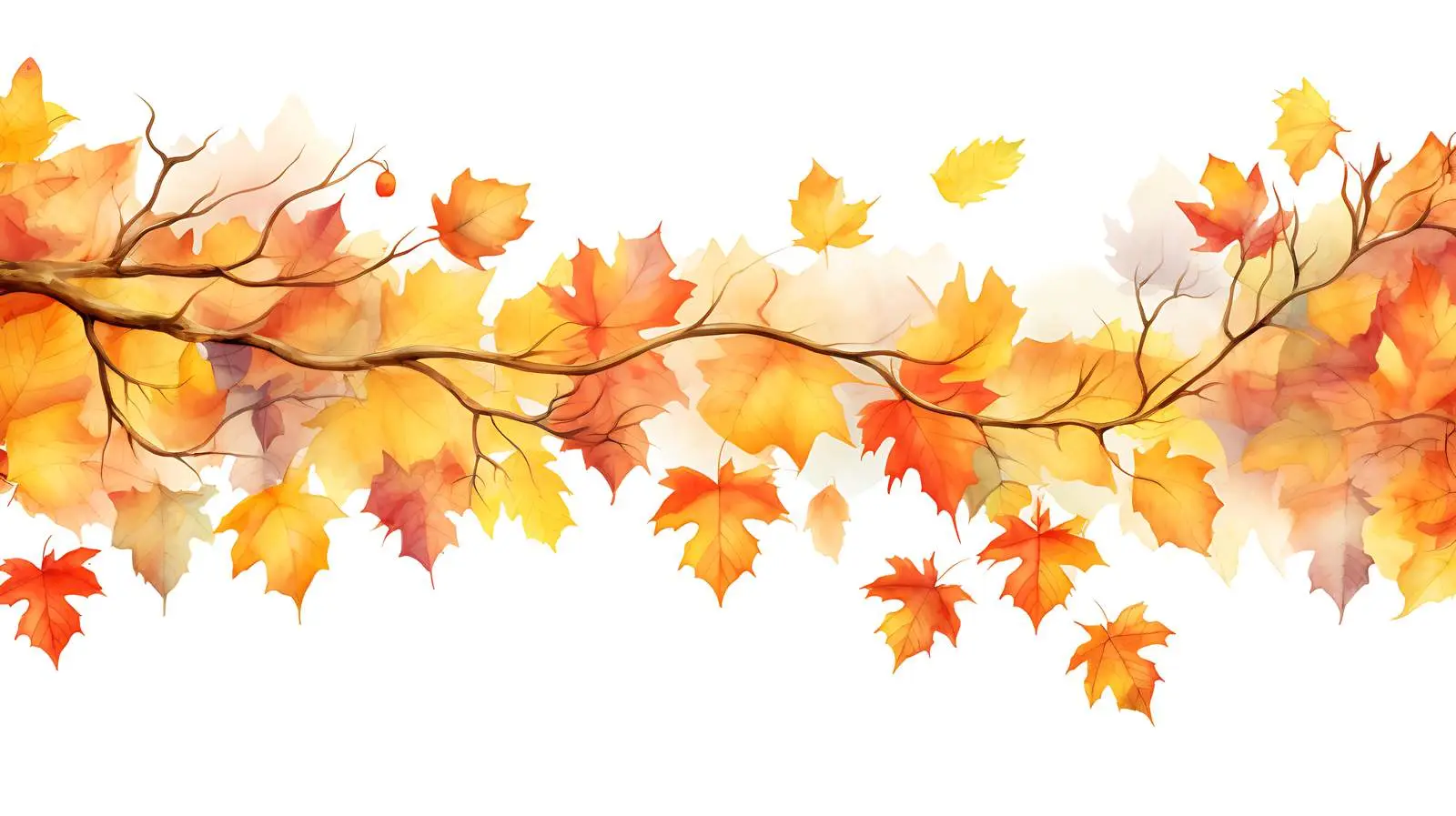 Hand-Drawn Autumn Foliage Border — free download from Dotvec