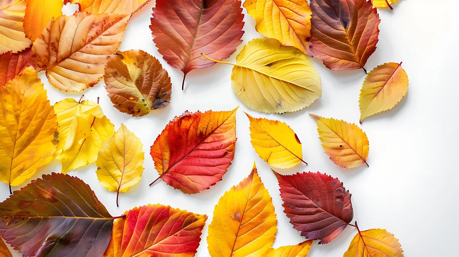 Vibrant Autumn Colors on White Background — free download from Dotvec
