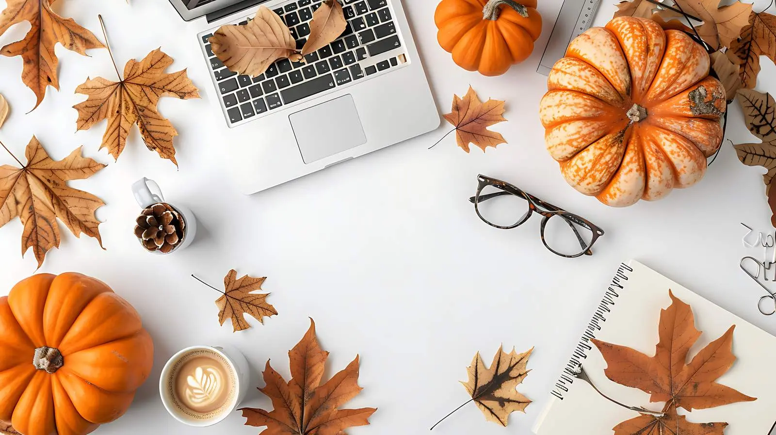 Styled Autumn Lifestyle Composition with Pumpkins — free download from Dotvec