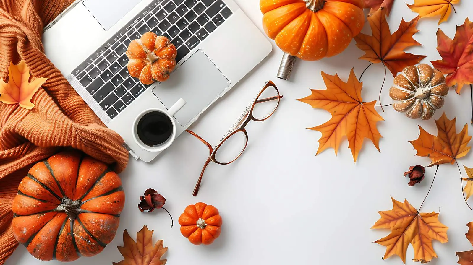 Autumn Lifestyle Composition with Pumpkins and Dried Decor — free download from Dotvec