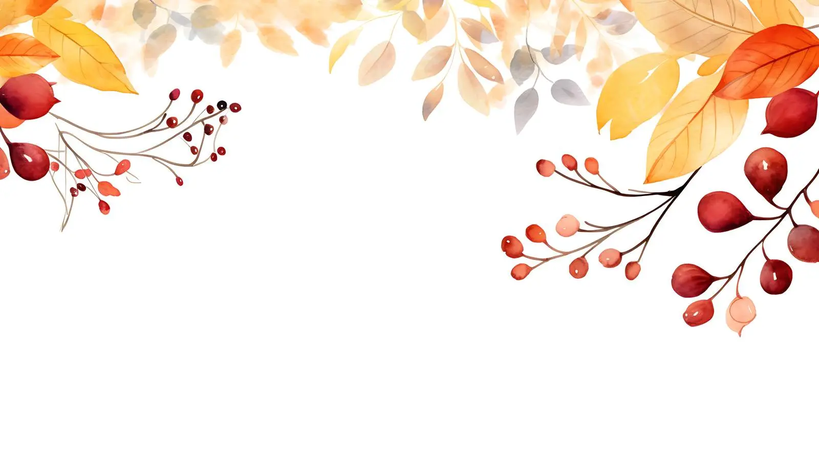 Autumn Berry Foliage Frame — free download from Dotvec