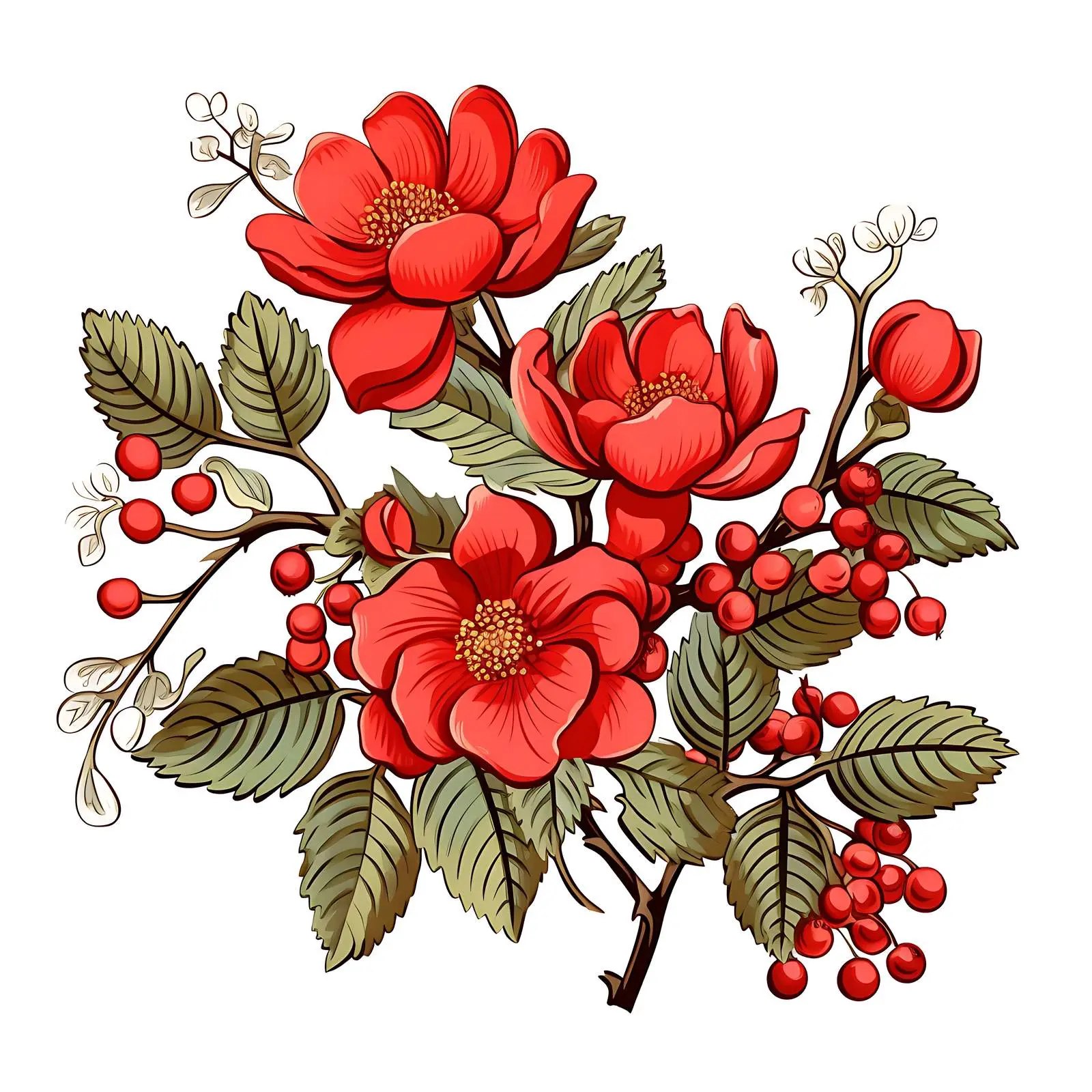 Autumn Forest Fruits and Leaves Sketch — free download from Dotvec