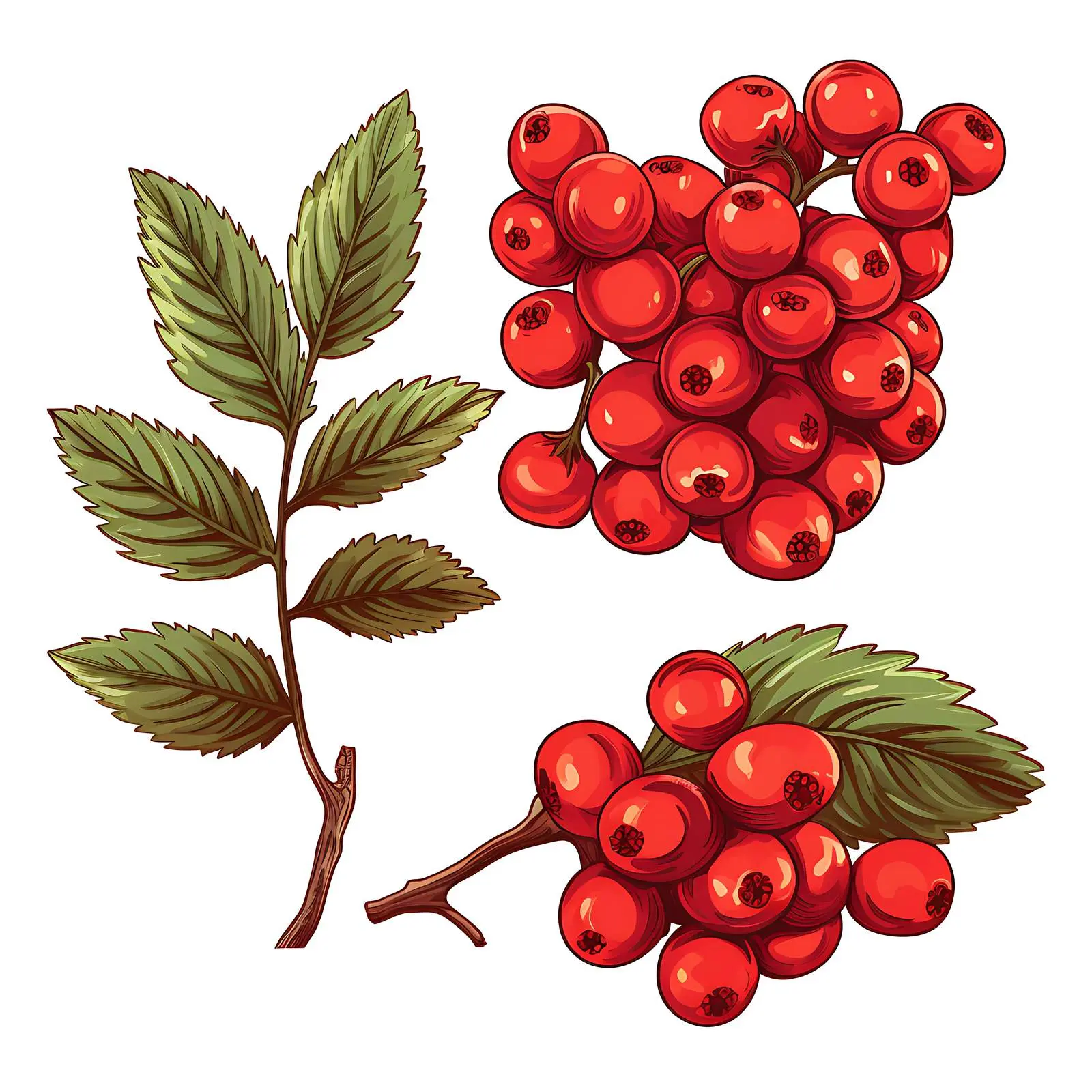 Autumn Forest Fruits and Leaves Illustration — free download from Dotvec