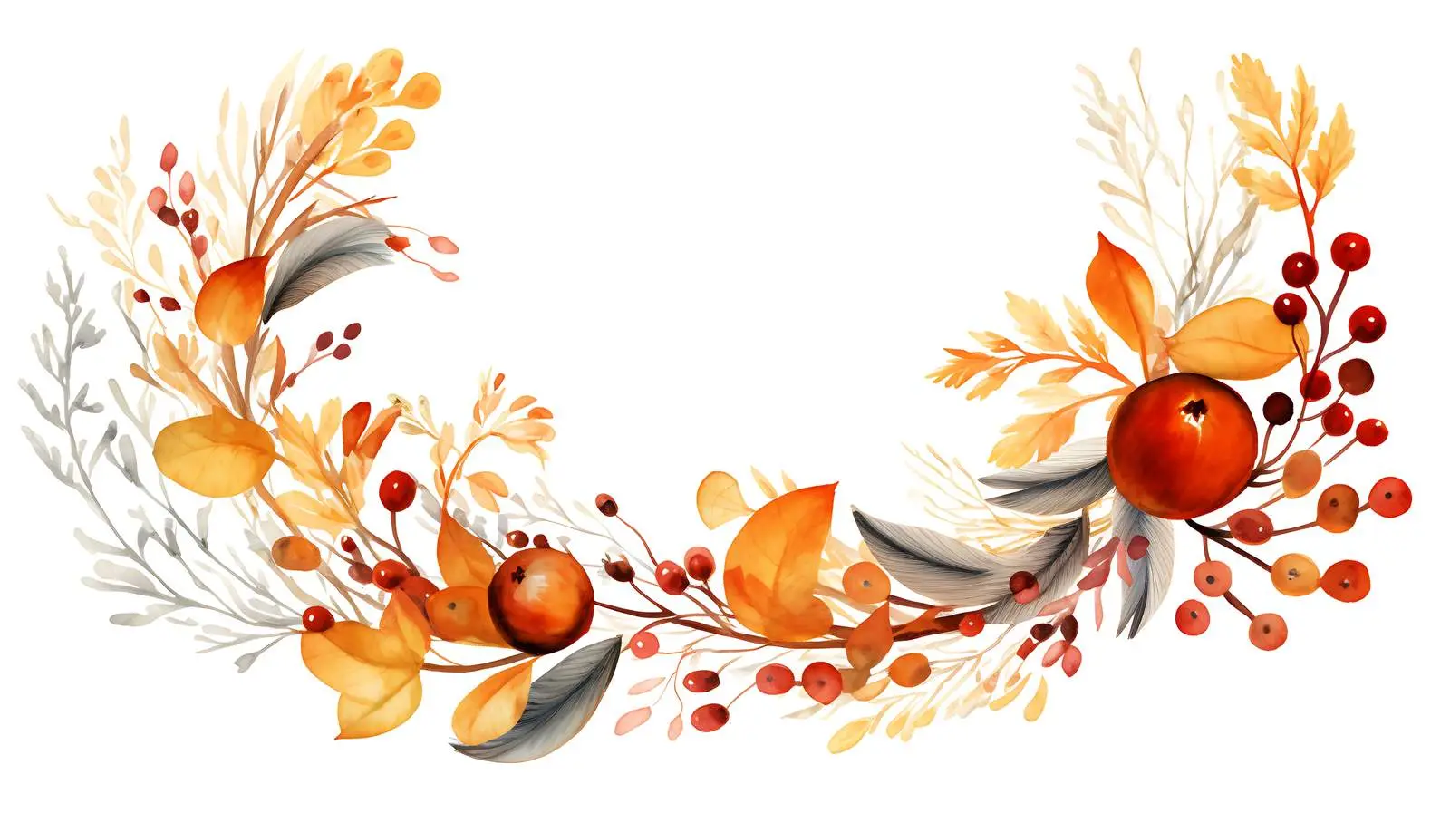 Autumn Forest Wreath on White Background — free download from Dotvec