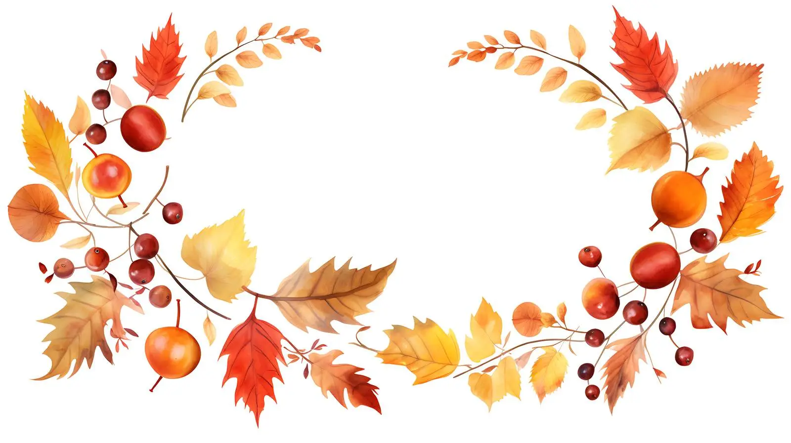Autumn Wreath Isolated on White Background — free download from Dotvec