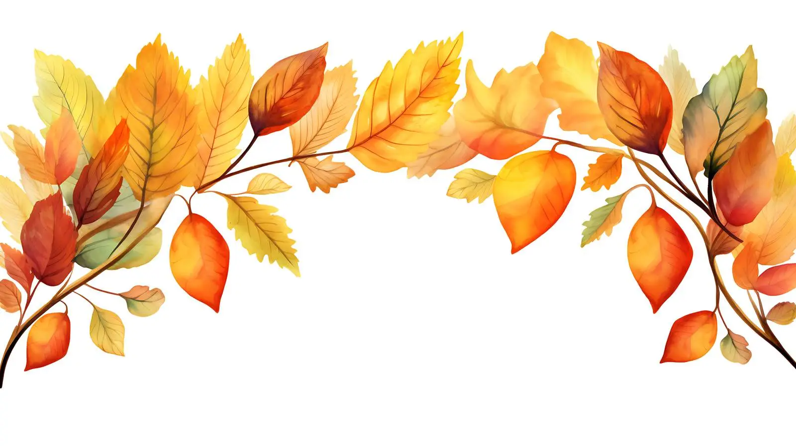 Autumn Leaves Frame on White Background — free download from Dotvec