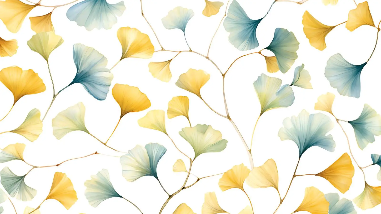 Autumn Ginkgo Branches Seamless Pattern — free download from Dotvec