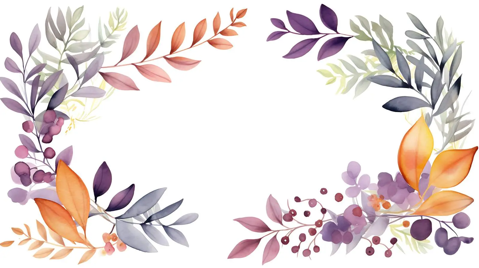 Colorful Autumn Branches and Leaves — free download from Dotvec