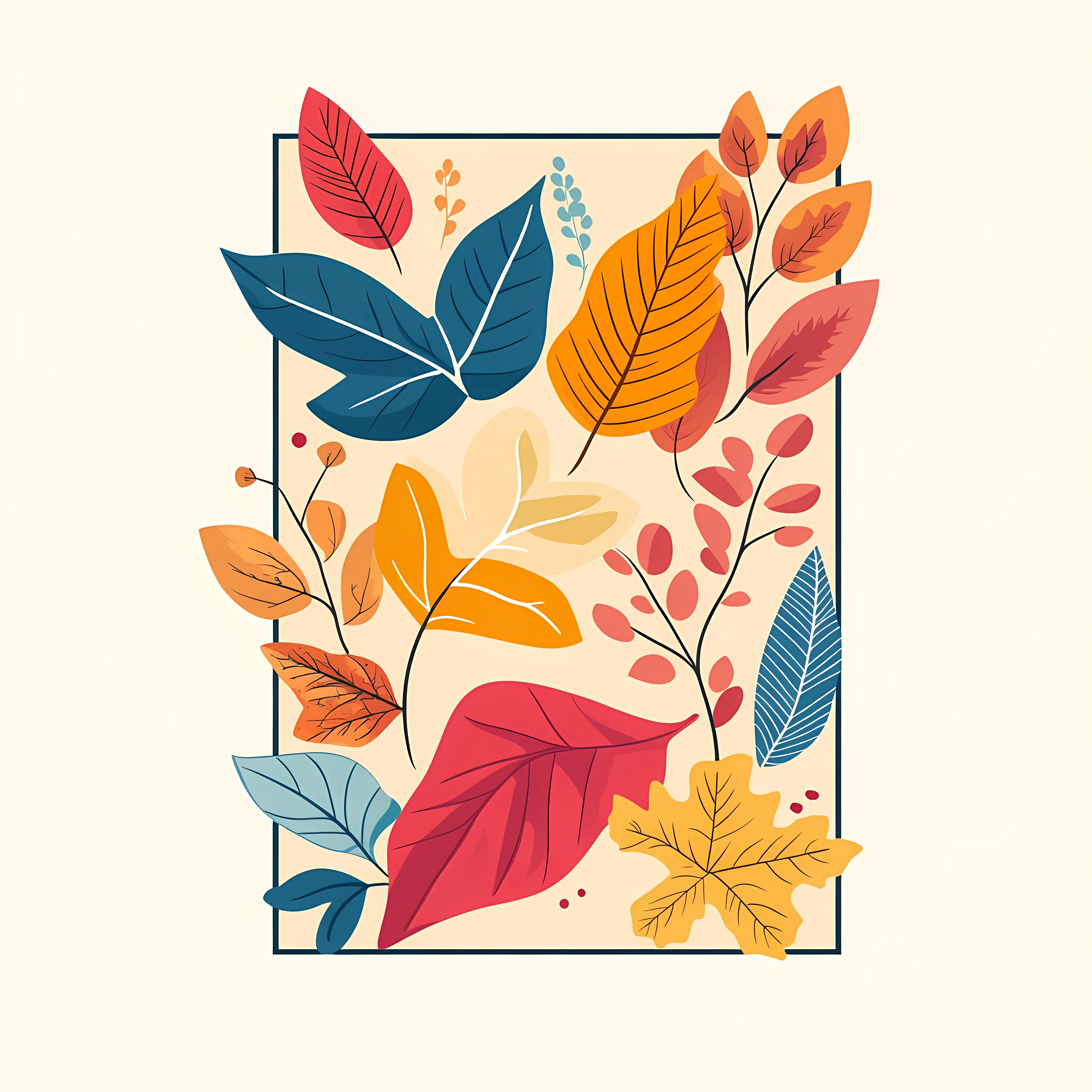 Autumn Greeting Card with Leaf Background — free download from Dotvec