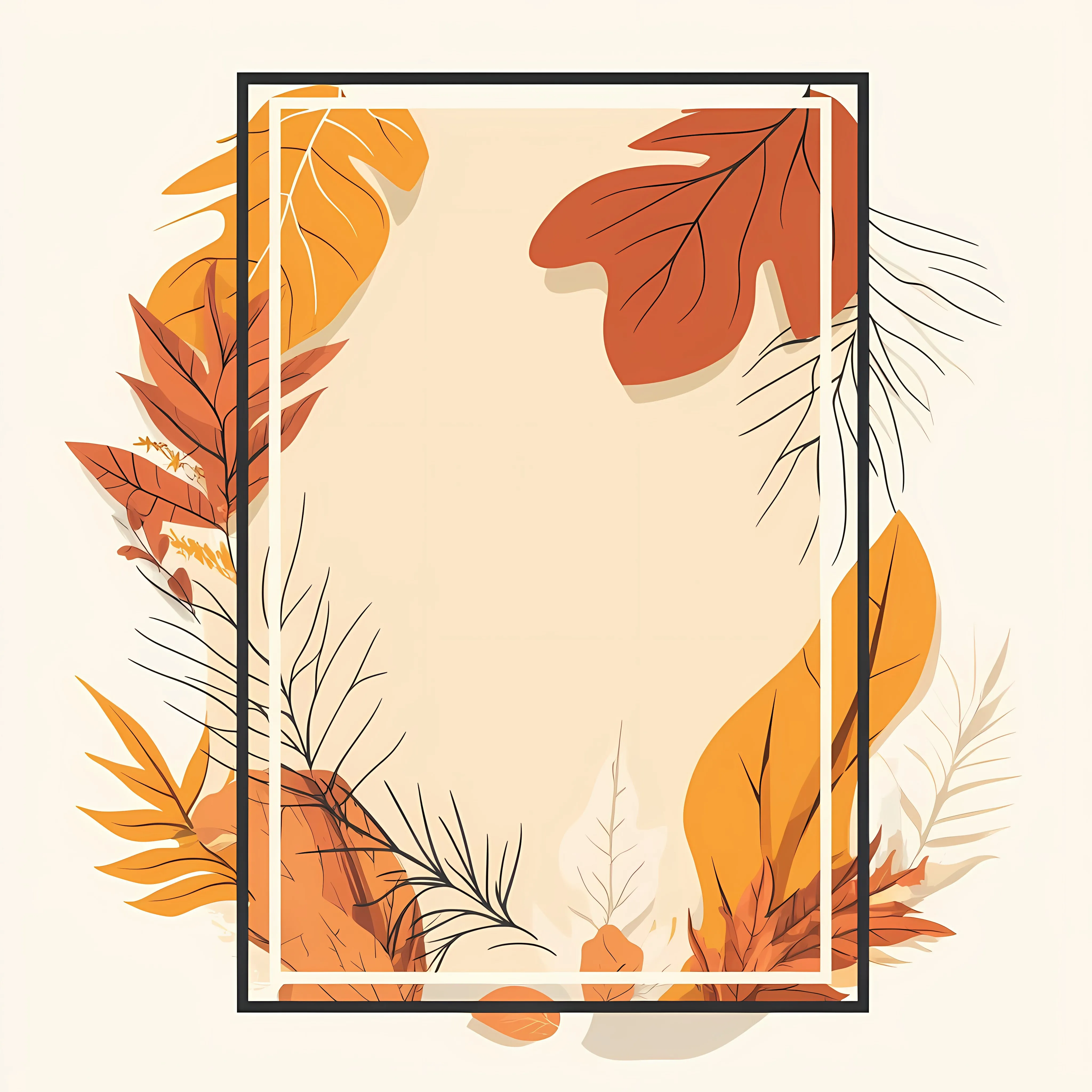 Autumn Greeting Card with Leaf and Foliage Design — free download from Dotvec