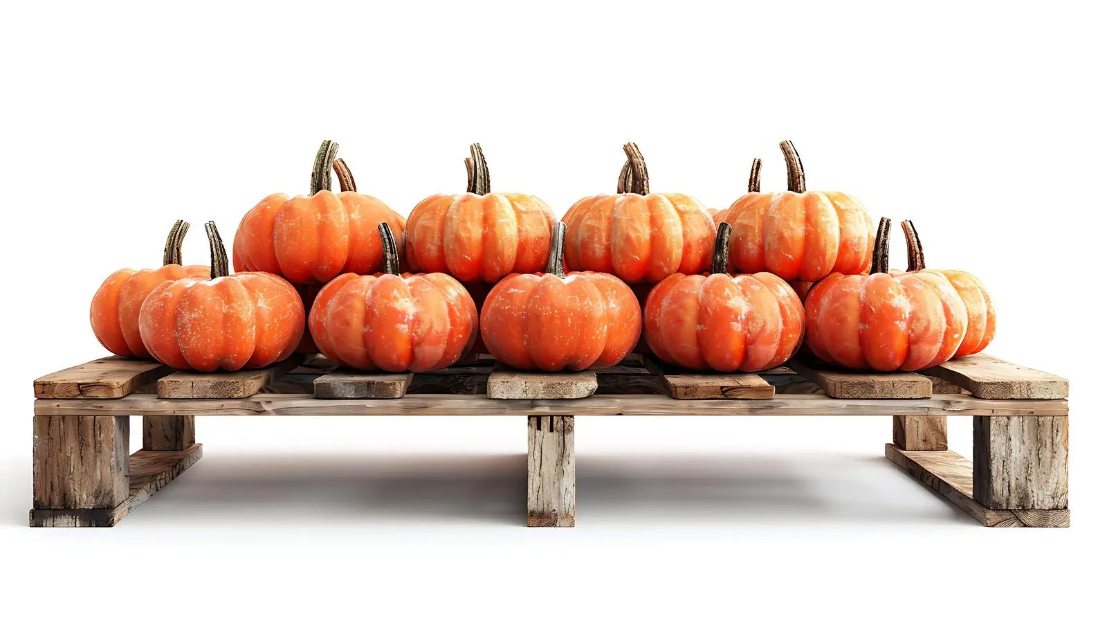 Autumn Harvest with Stacks of Orange Pumpkins — free download from Dotvec