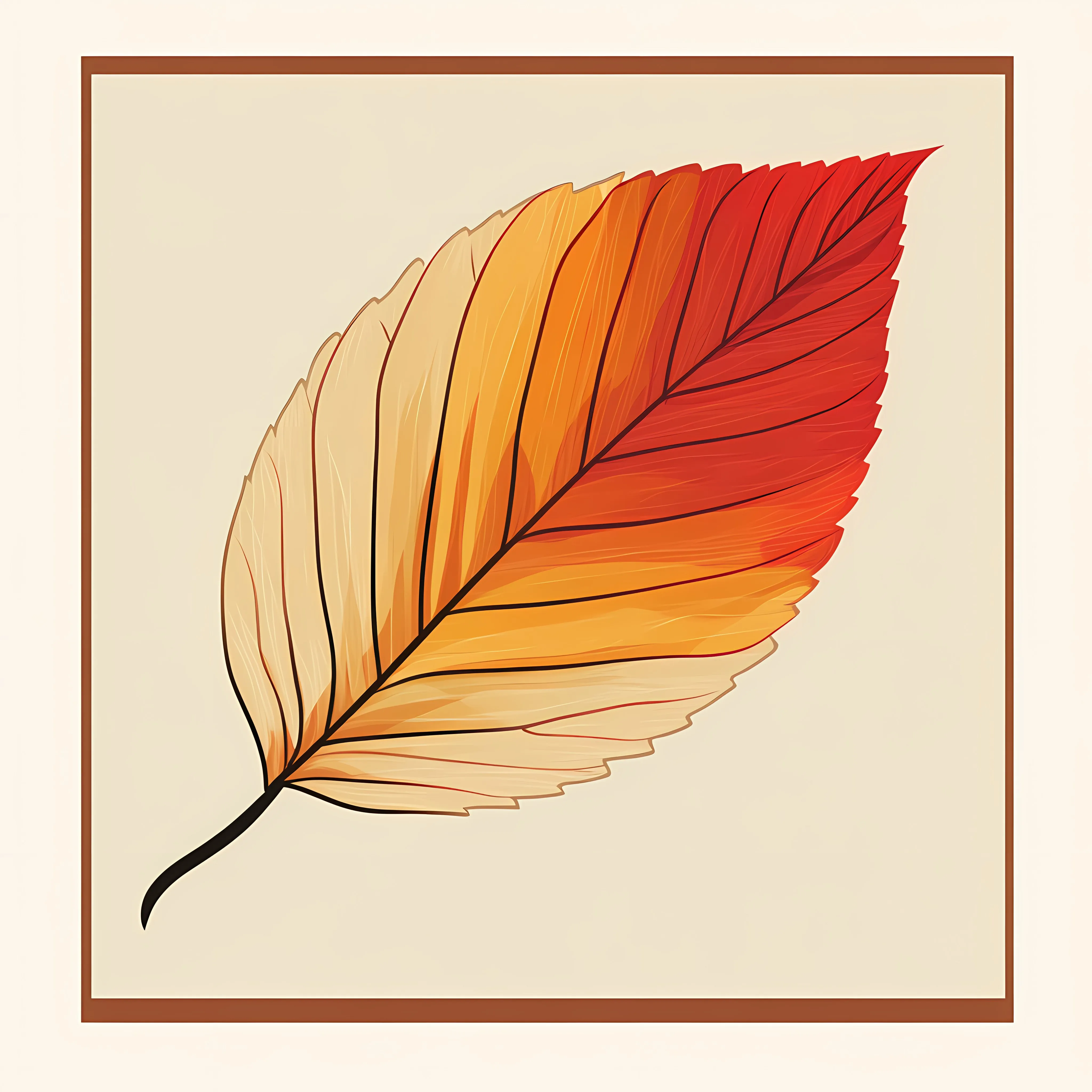 Colorful Autumn Leaf Cartoon Vector Illustration — free download from Dotvec