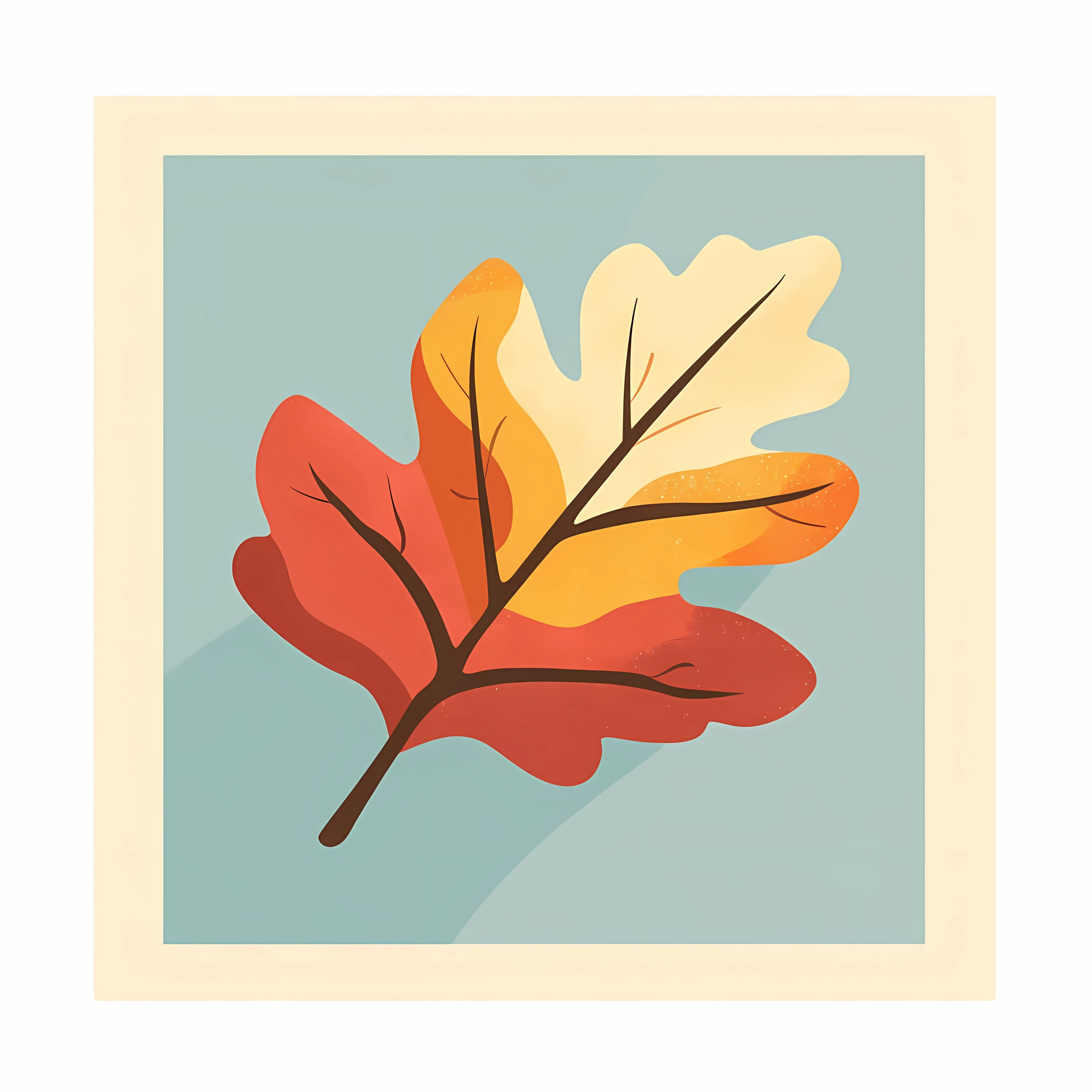 Autumn Leaf Cartoon Illustration in Flat Vector Style — free download from Dotvec