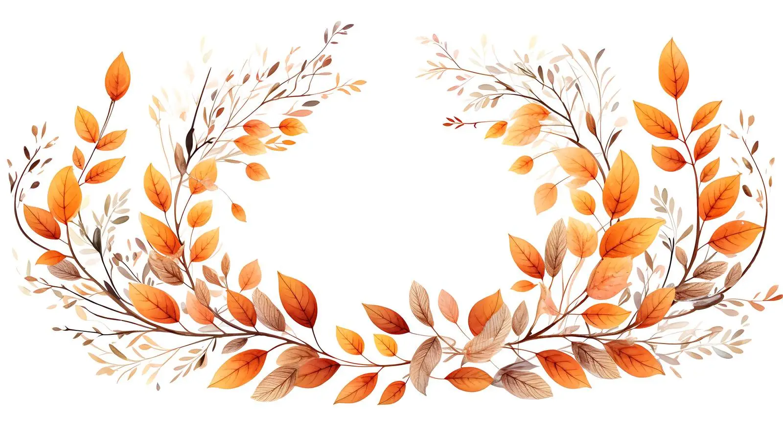 Autumn Wreath on White Background — free download from Dotvec