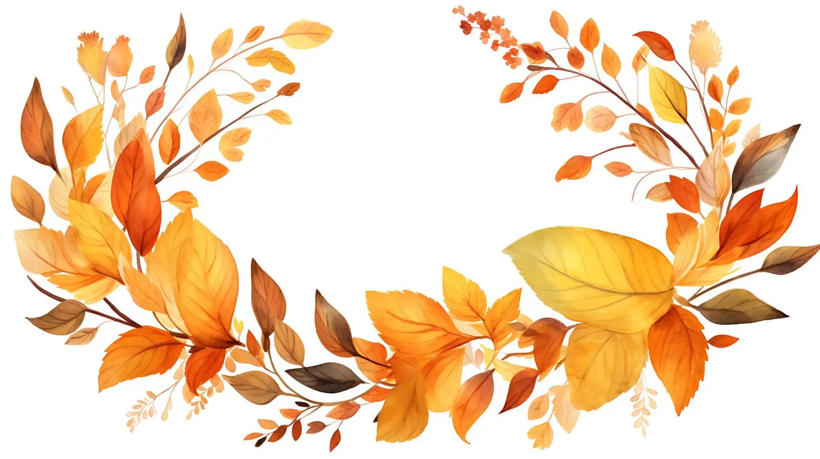 Autumn Wreath on White Background — free download from Dotvec