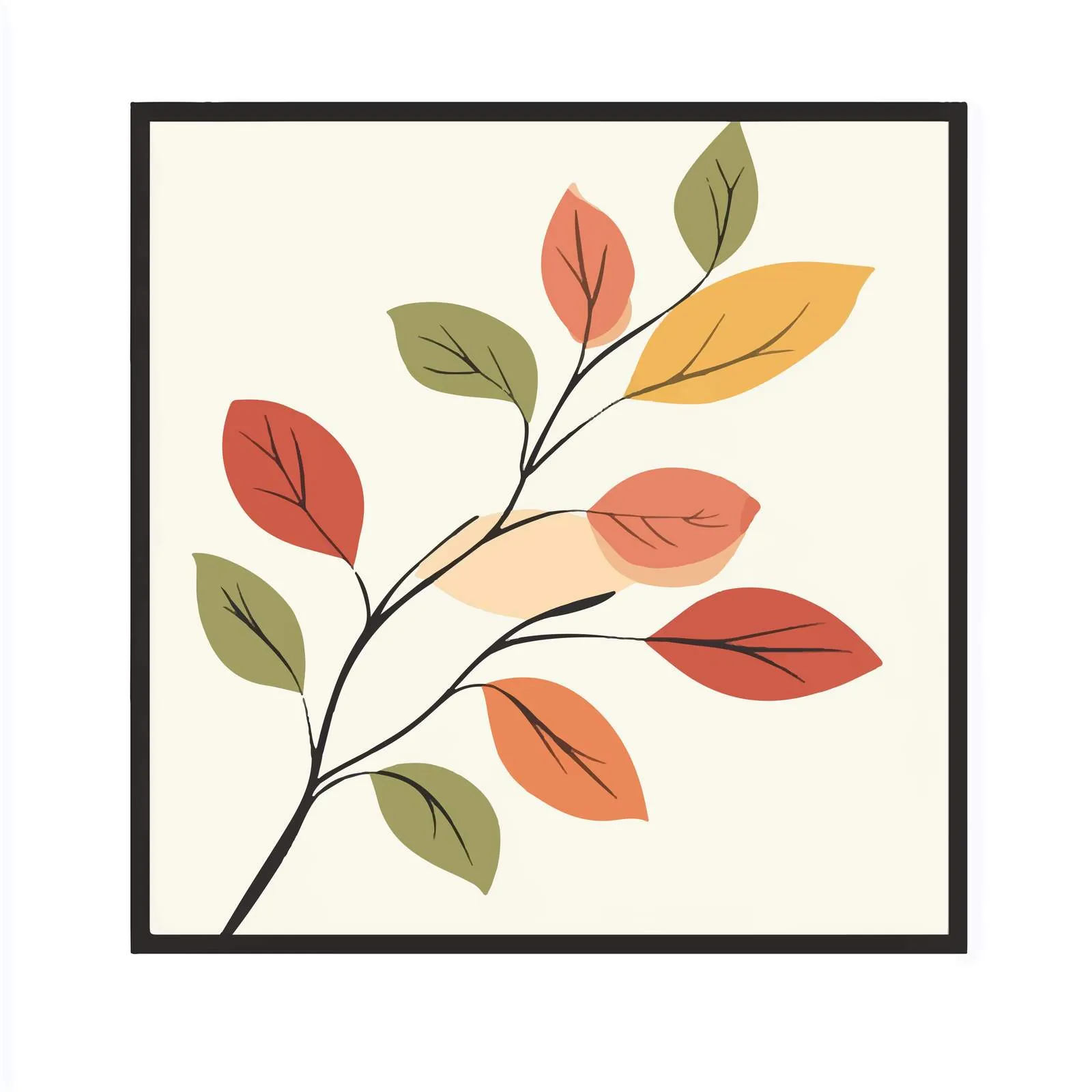 Autumn Leaves Branch Vector Illustration Design — free download from Dotvec
