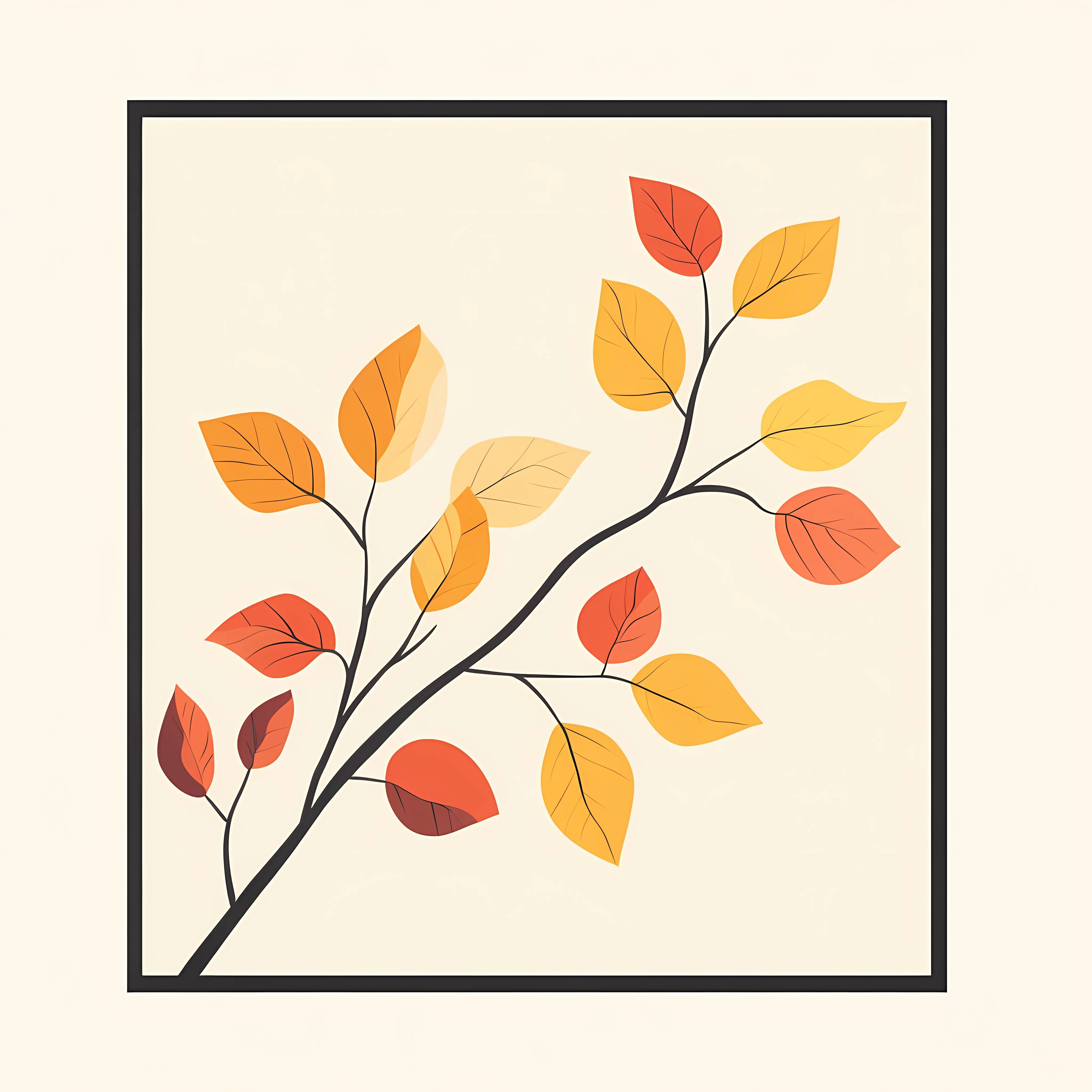 Autumn Leaves Branch Vector Illustration — free download from Dotvec