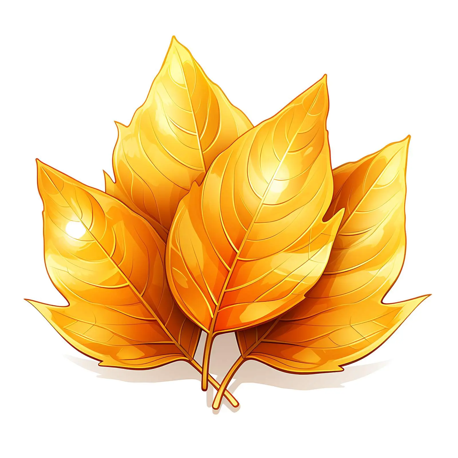 Futuristic Metallic Autumn Leaves Clip Art – free vector graphics image from Dotvec