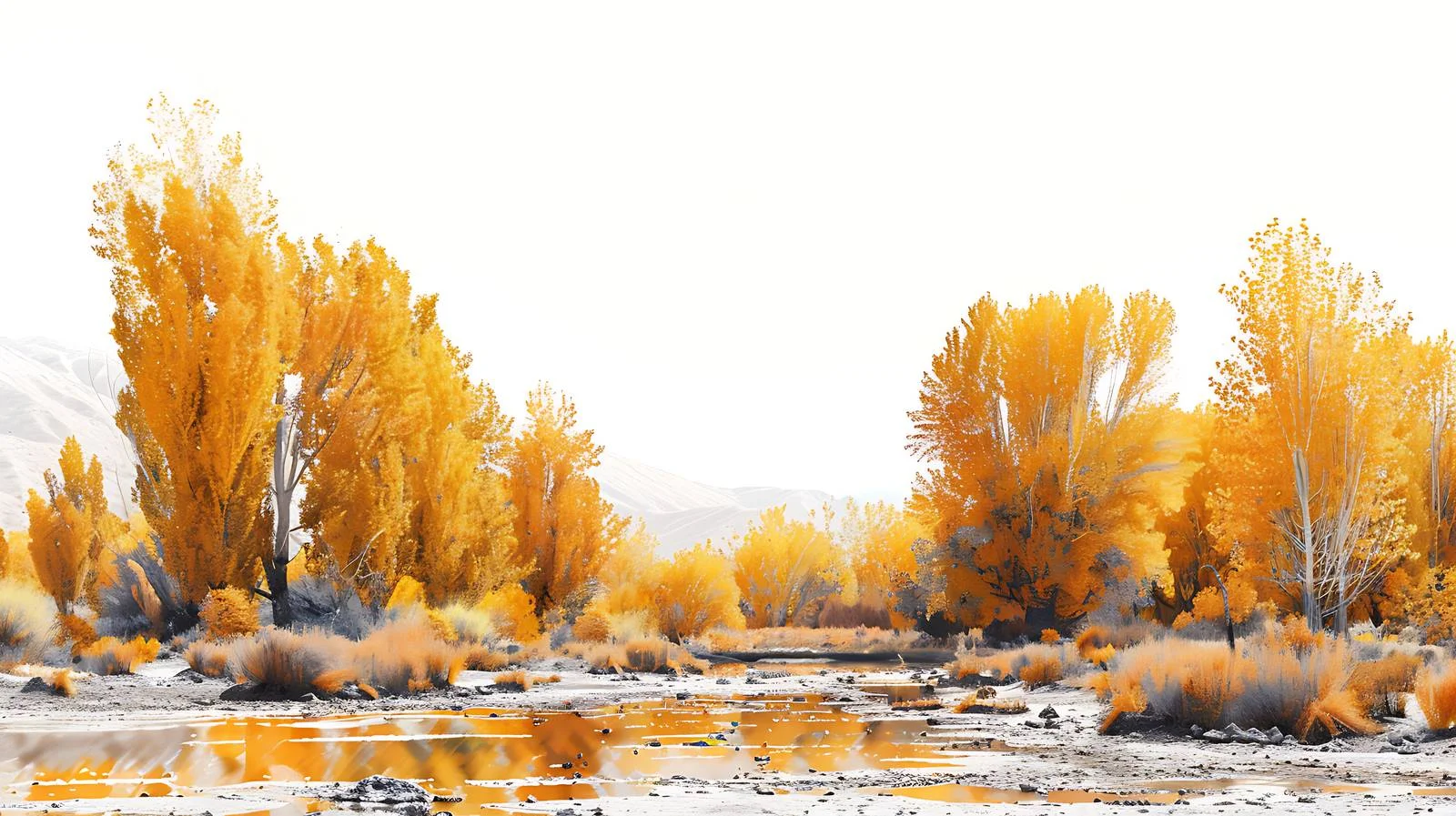 Vibrant Autumn Scene in Hanas, Xinjiang — free download from Dotvec