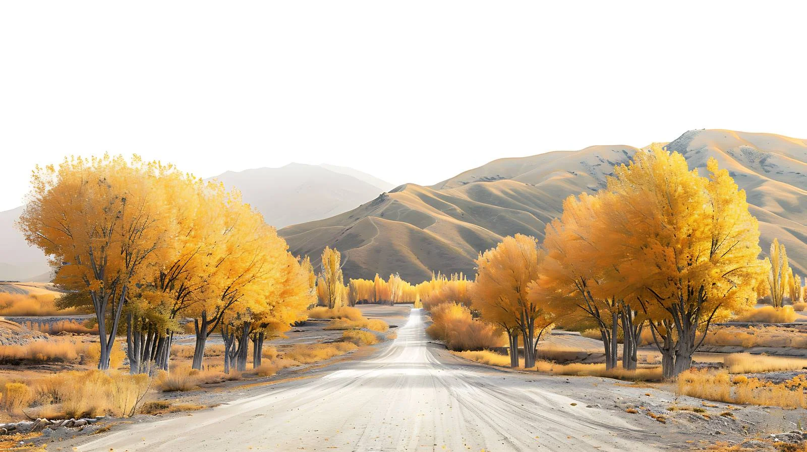 Vibrant Hanas Xinjiang Autumn Landscape Isolated — free download from Dotvec