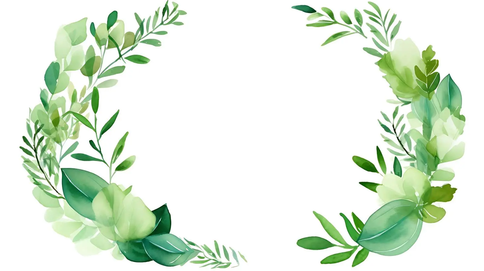 Foliage Round Border on White Background — free download from Dotvec